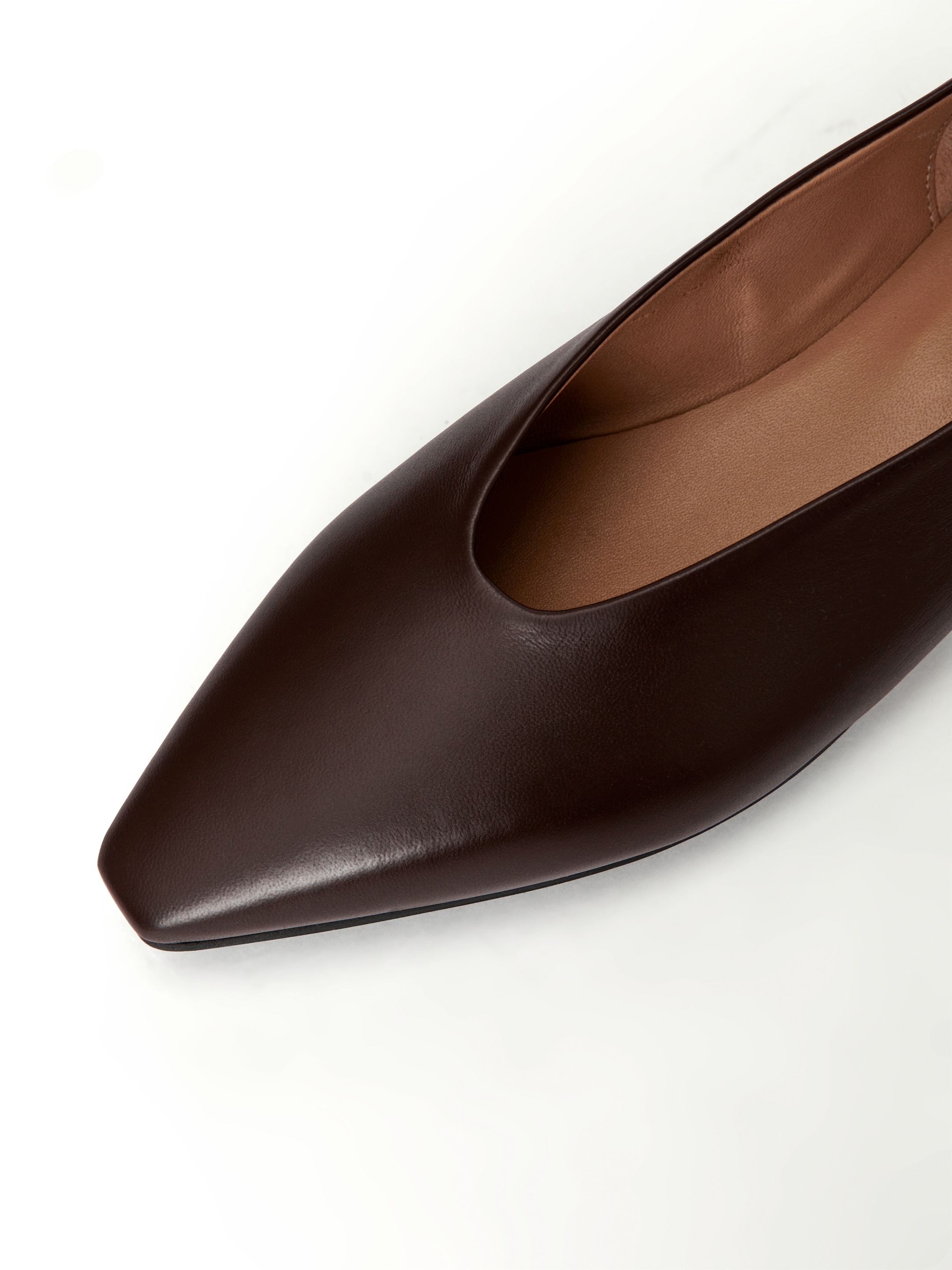 Visualizza immagine più grande: Ballerine in pelle - Marrone scuro - DONNA | H&M IT 5