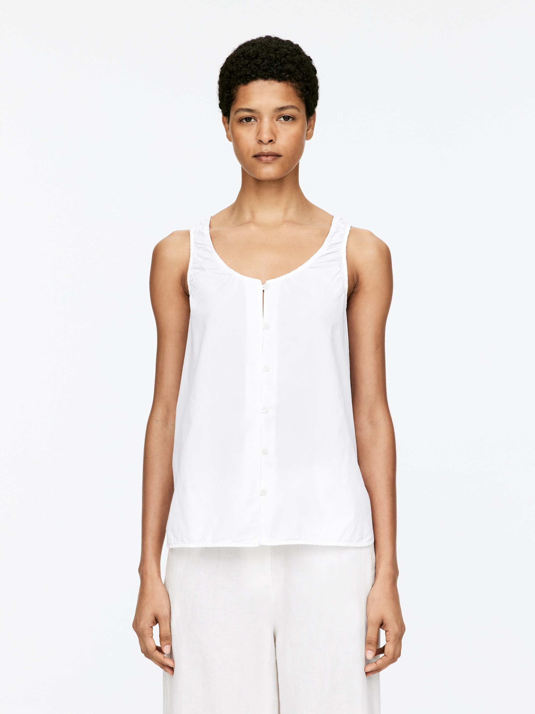 Agrandir l'image: Débardeur en coton - Blanc - FEMME | H&M FR 1