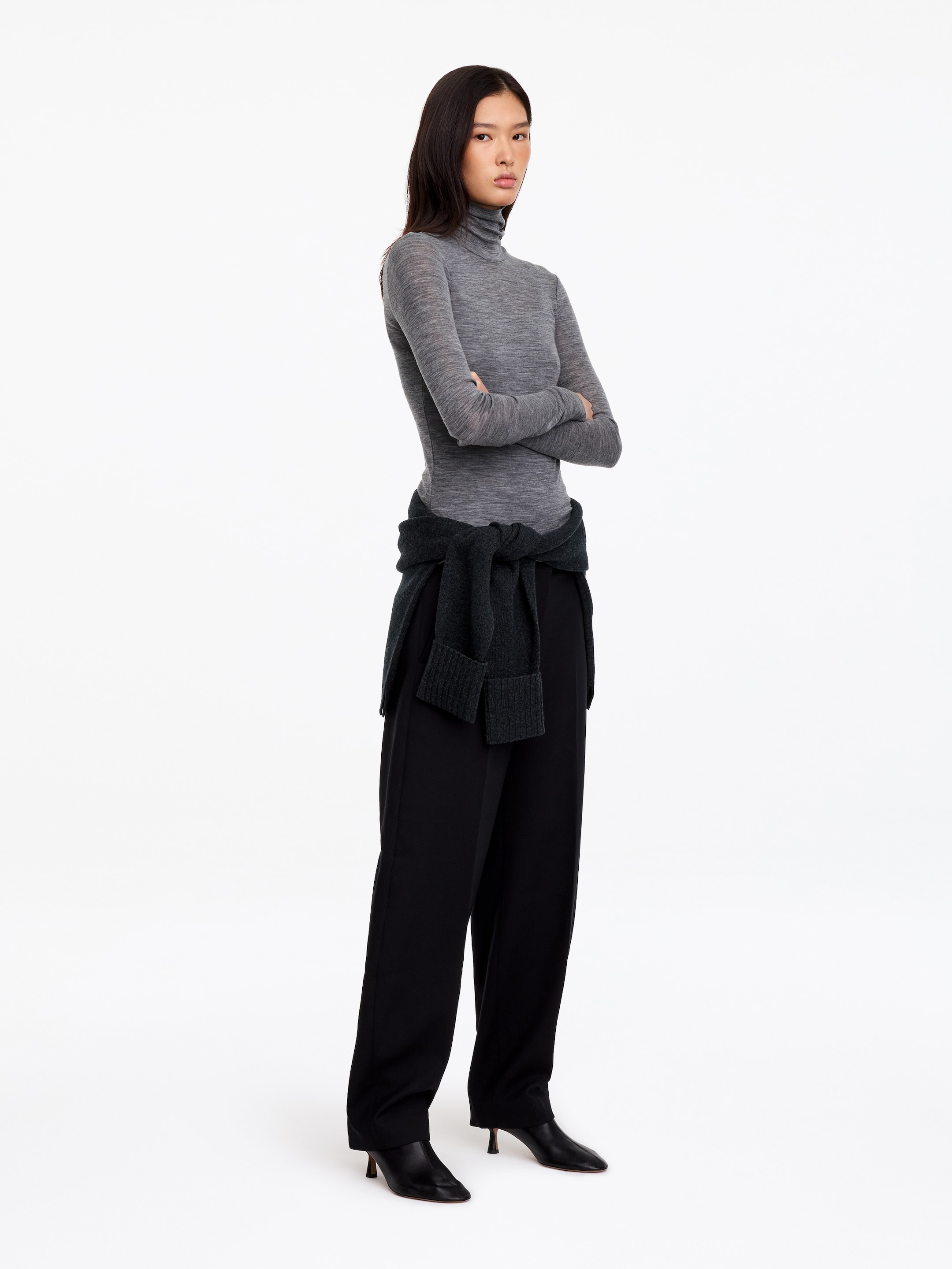 Maglia in lana a collo alto - Grigio - Slim fit - women - StillMedia/Lookbook - 7