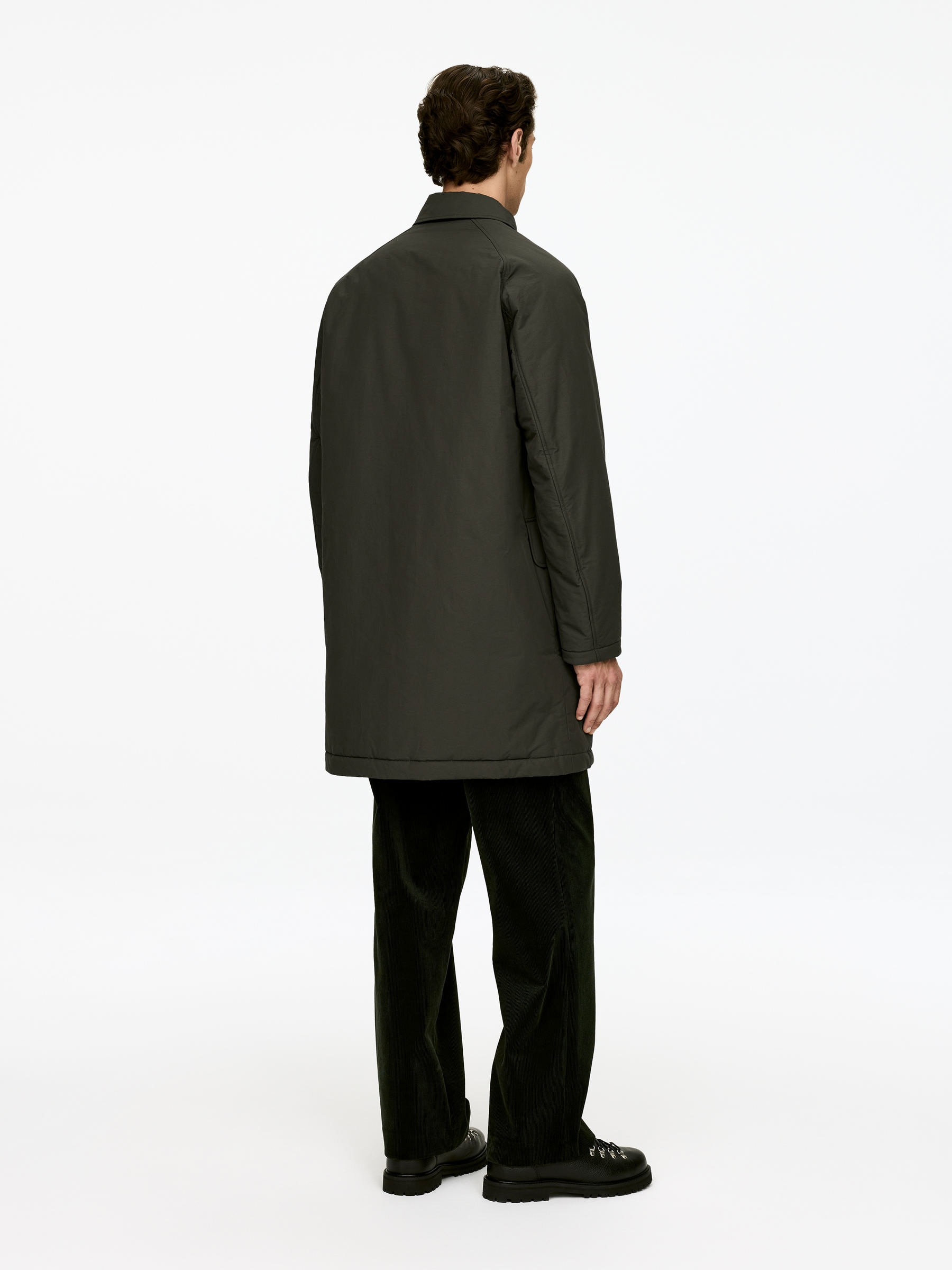Light-Padded Car Coat - Dark Green - Loose fit - Men - StillMedia/Lookbook - 4