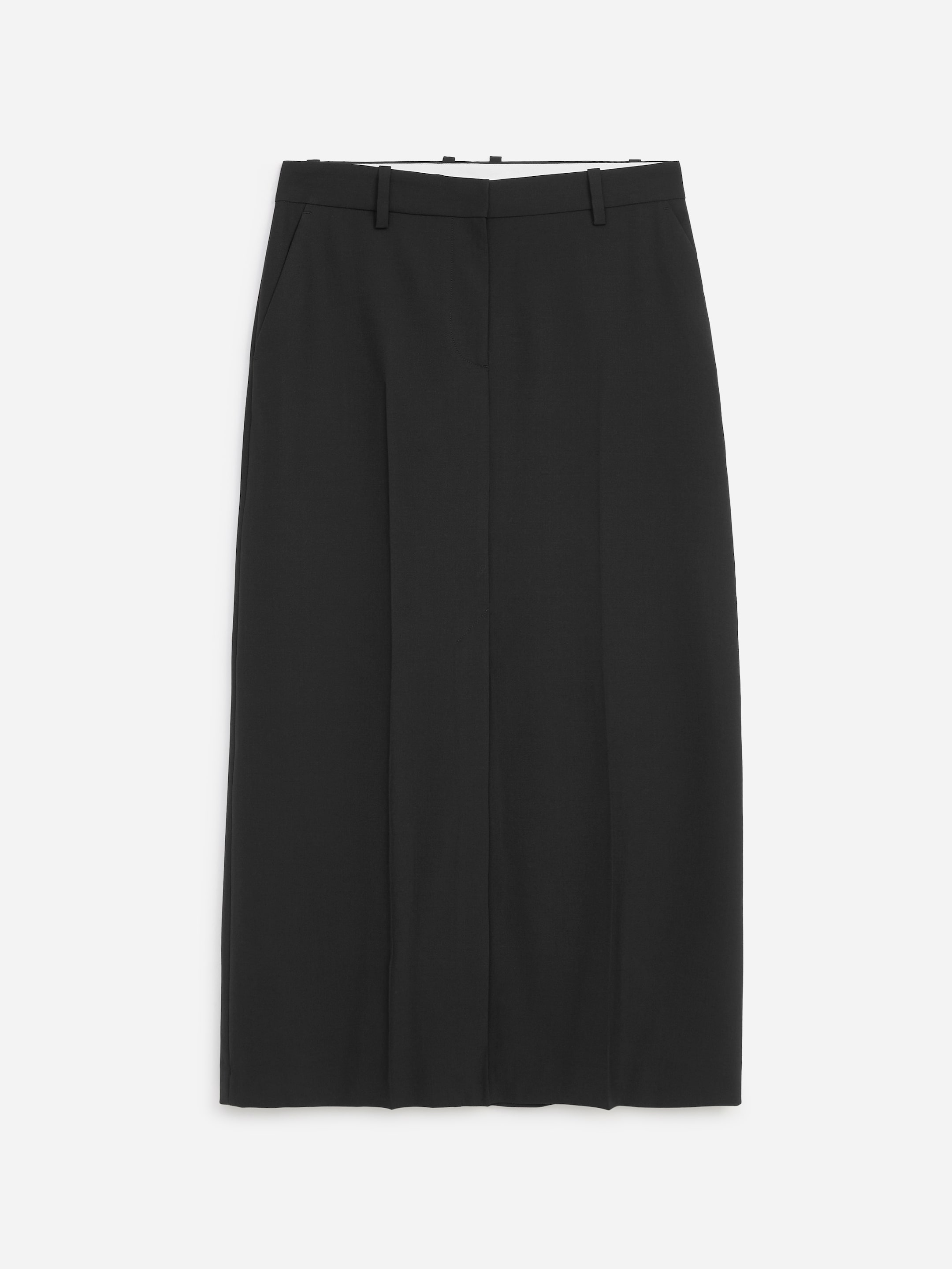 Long Tailored Skirt - Black - Regular fit - women - StillMedia/DescriptiveStillLife - 1