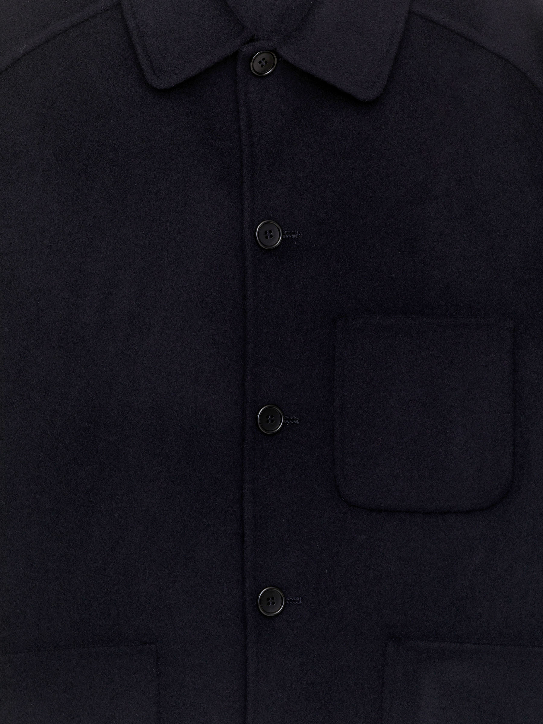 Double-Face Wool Blend Jacket - Dark Blue - Loose fit - Men - StillMedia/DescriptiveDetail - 2