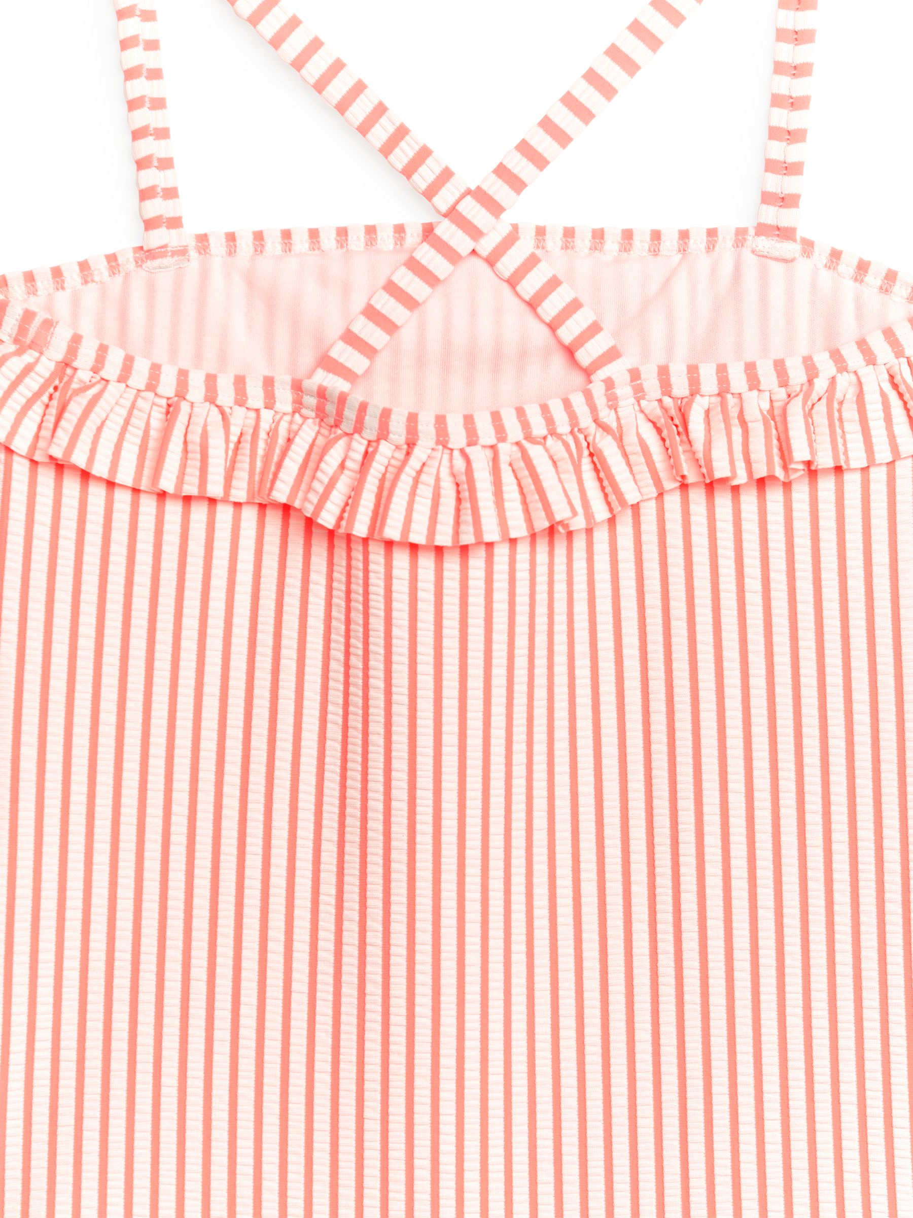 Seersucker-Badeanzug mit Rüschen - Orange/gestreift - Regular Fit - Kinder - StillMedia/DescriptiveDetail - 1