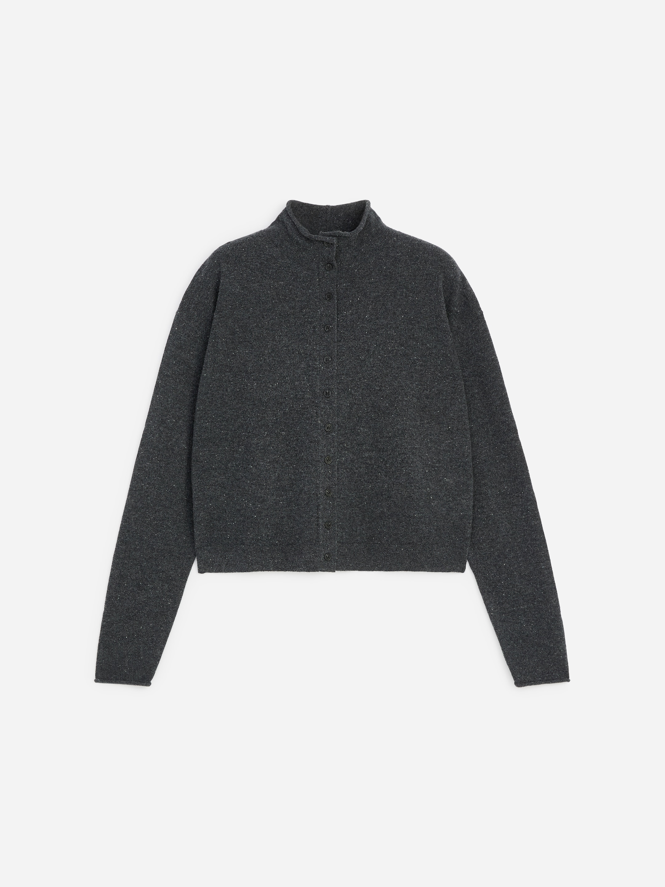 Merino Wool Cardigan - Dark grey - Regular fit - women - StillMedia/DescriptiveStillLife - 1