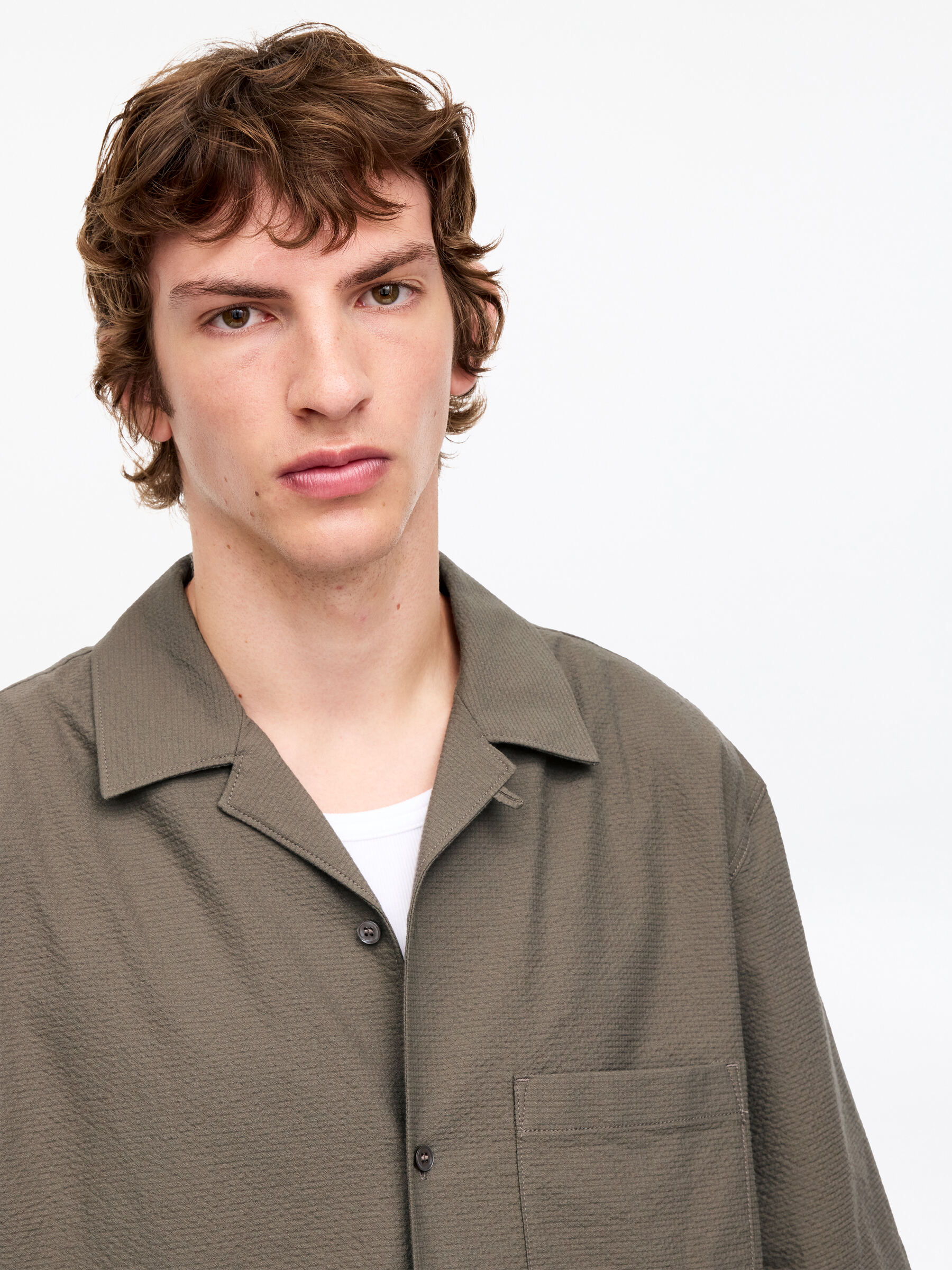 Seersucker Resort Shirt - Mole - Regular fit - Men - StillMedia/Lookbook - 10