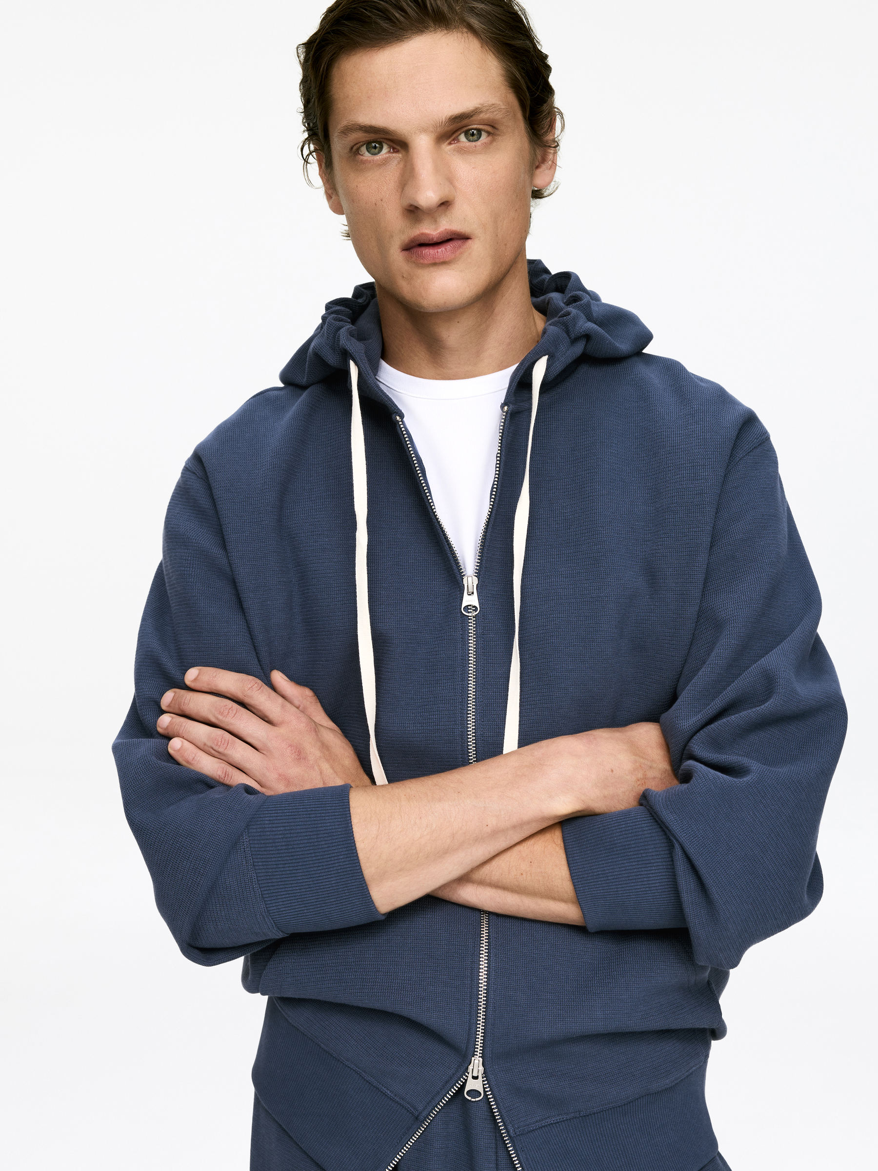 Zip Hoodie - Dark Blue - Regular fit - Men - StillMedia/Lookbook - 5