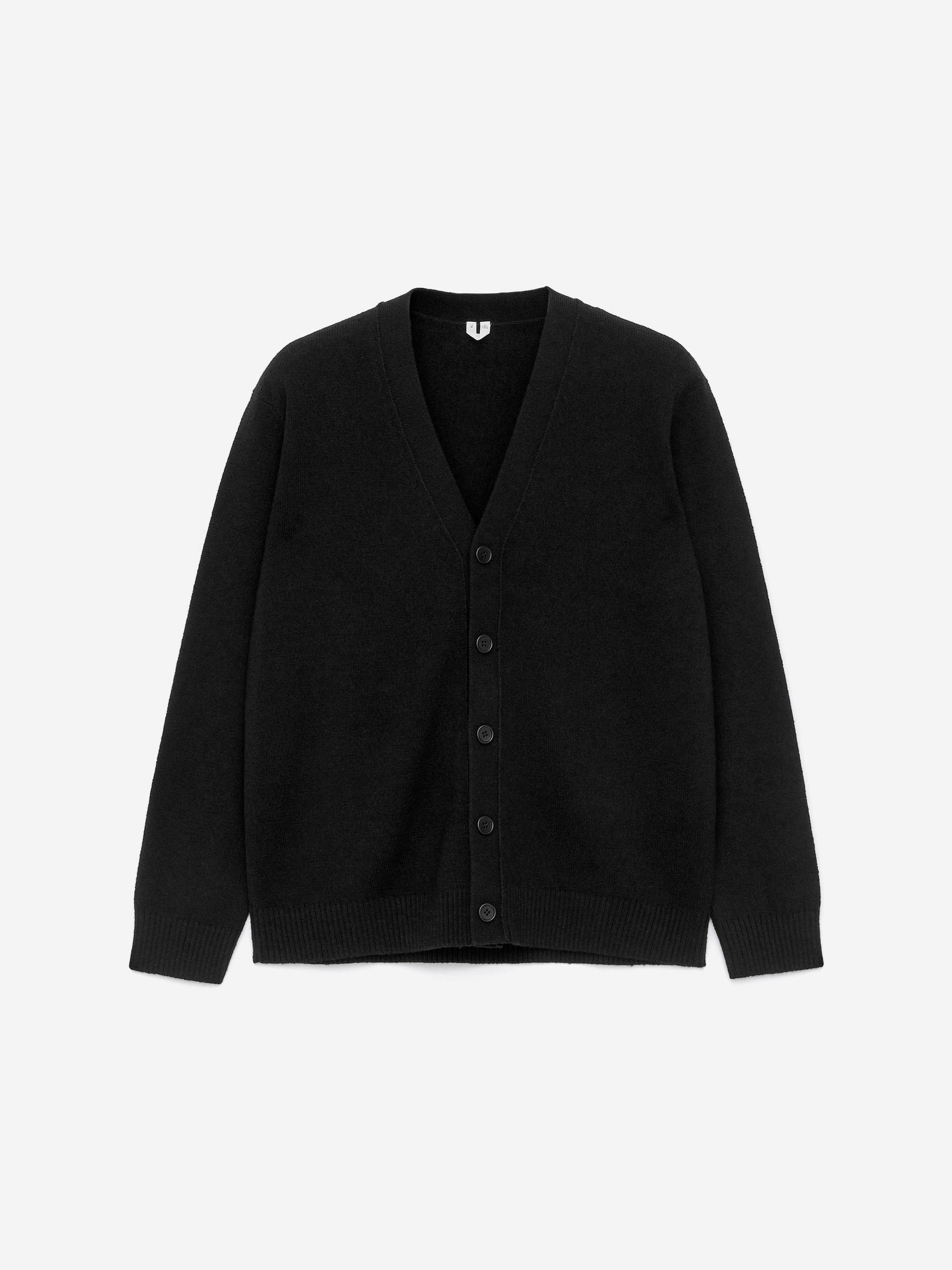 Wool Cotton Cardigan-#272627-15858