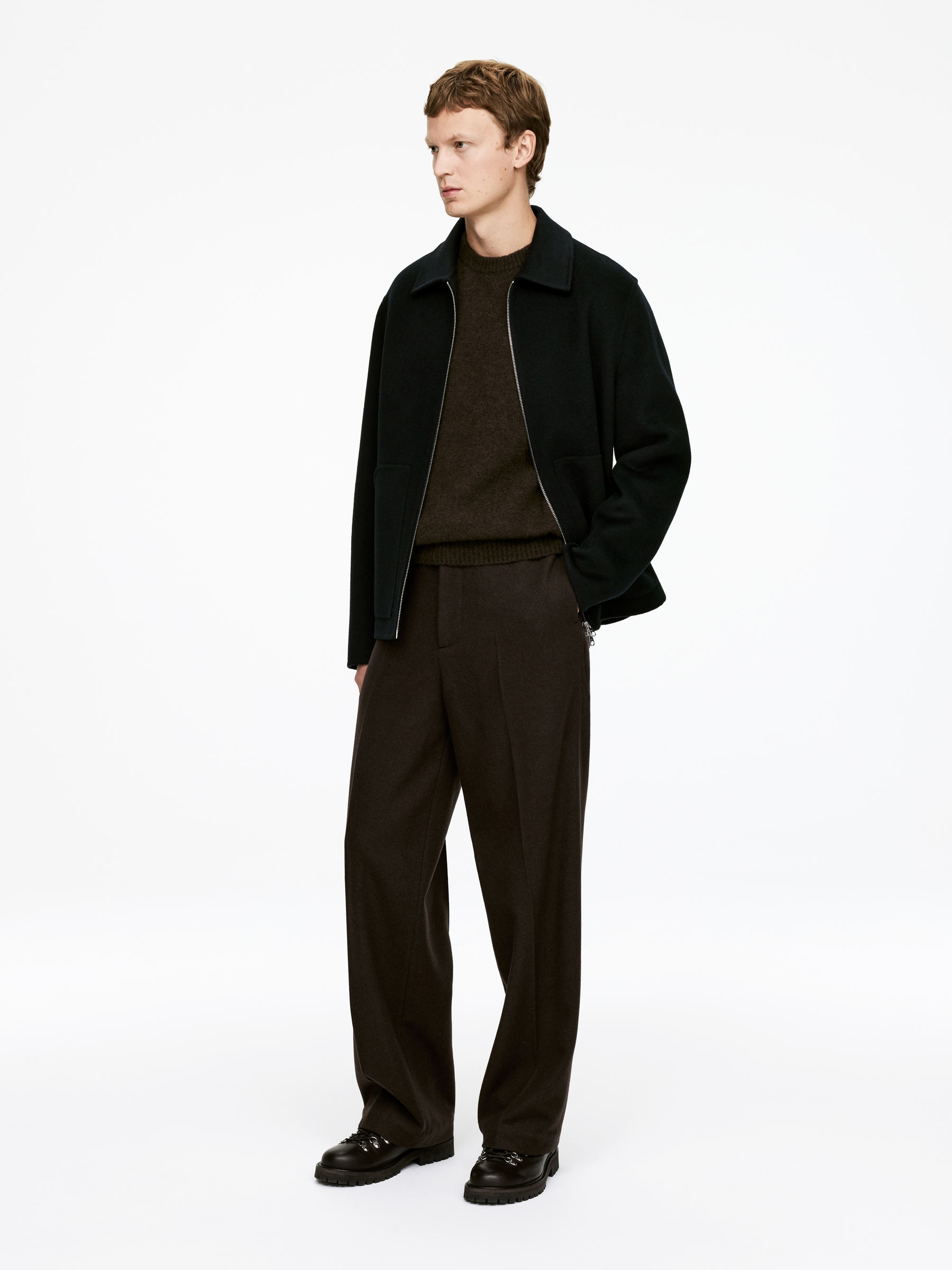 Alpaca-Merino Blend Jumper - Dark Brown - Regular fit - Men - StillMedia/Lookbook - 9