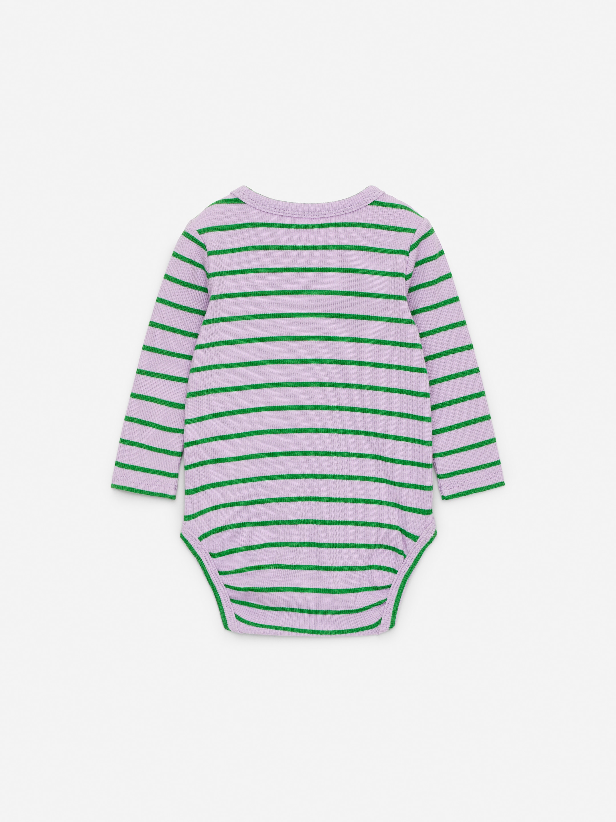 Ribbstickad långärmad body - Lila/grön - Children - StillMedia/DescriptiveStillLife - 1