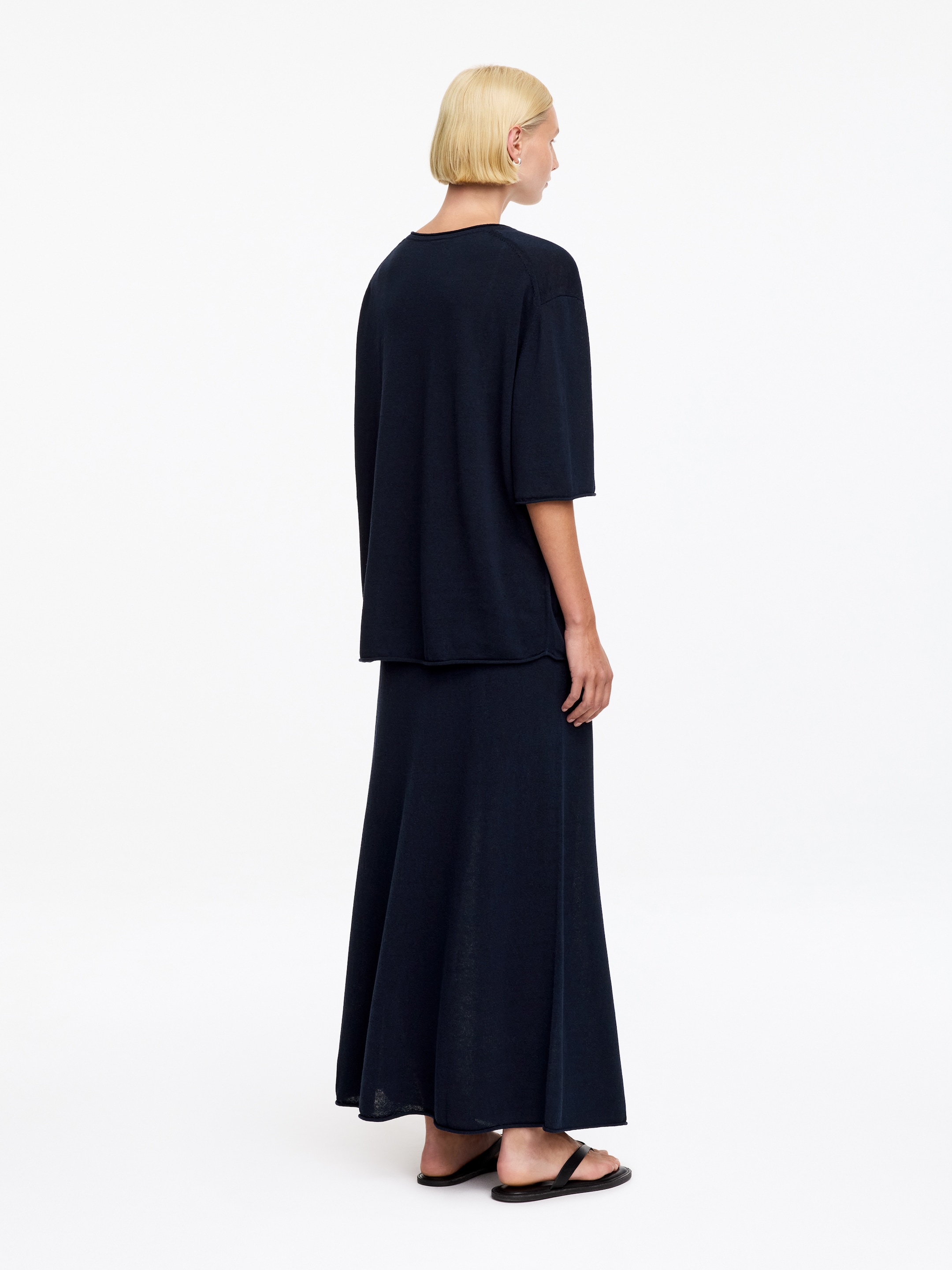Knitted top - Navy - Regular fit - Women - StillMedia/Lookbook - 2