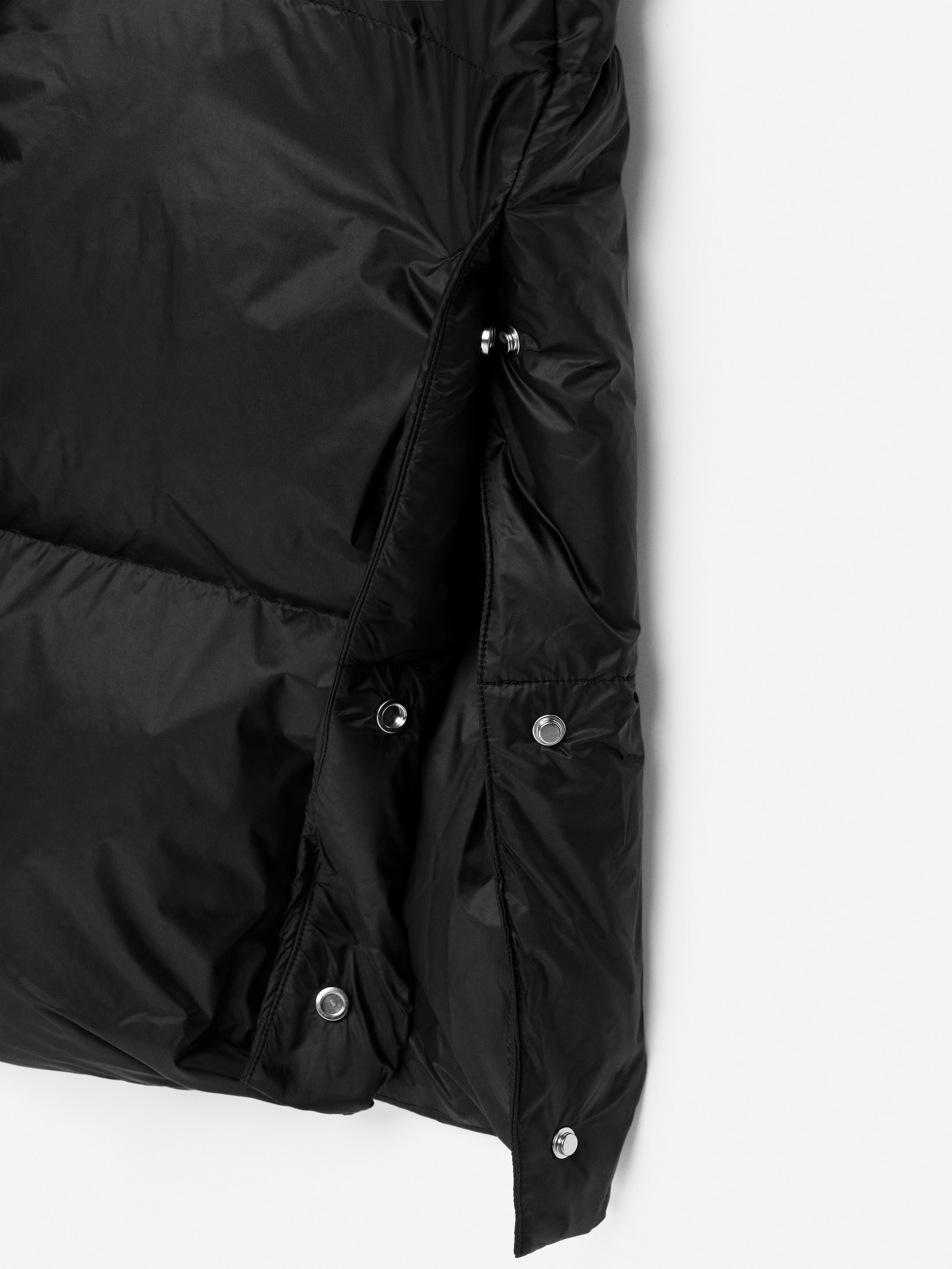 Upcycled Down Long Coat - Black - Oversized - Women - StillMedia/DescriptiveDetail - 1