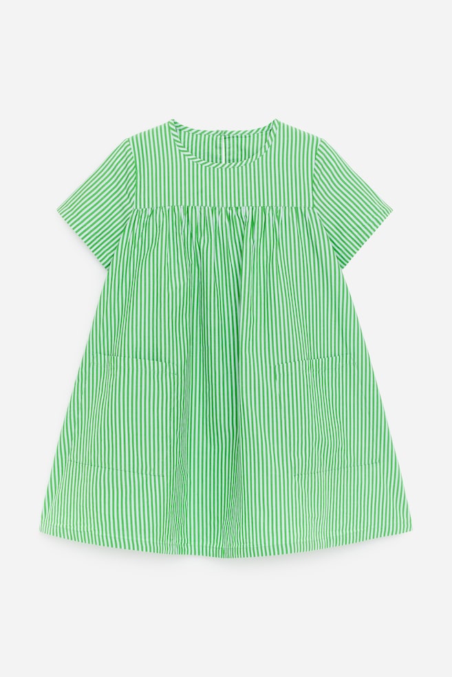 Baumwollkleid - Grün/Hellblau/Blau/Weiß/Lila/Geblümt - 1