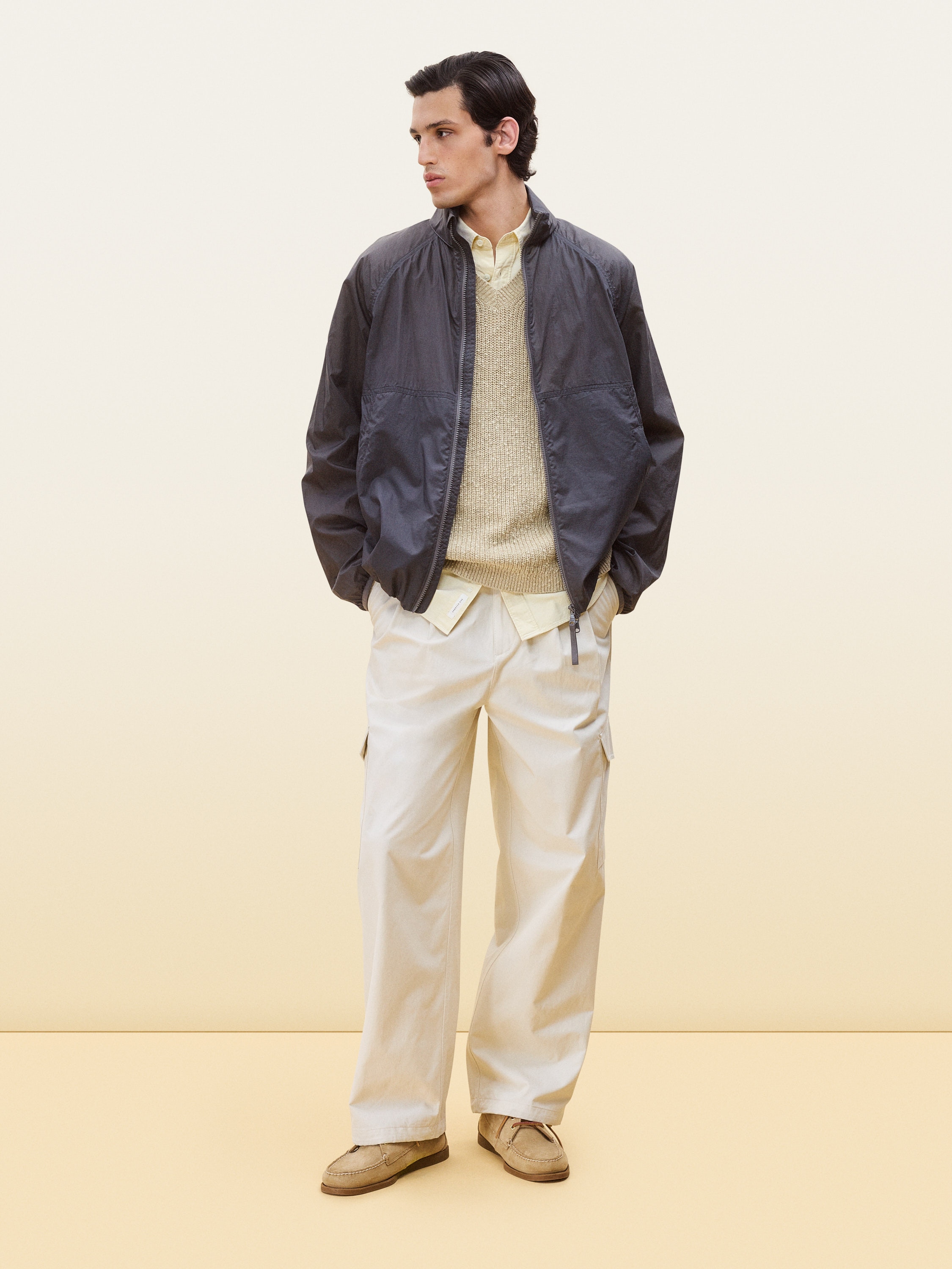 Cotton Linen Vest - Beige