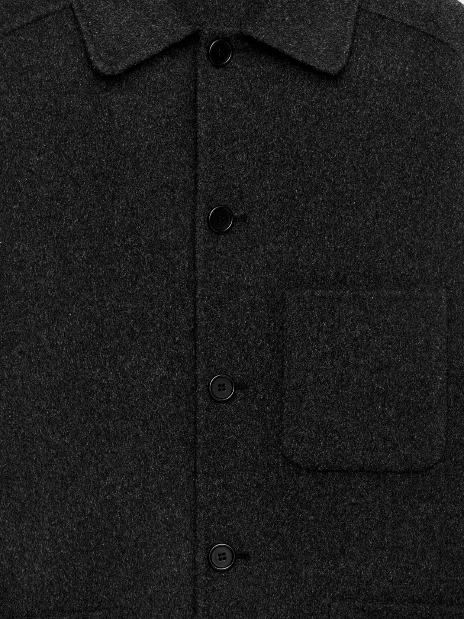 Jachetă din amestec de lână dublu stratificat - Gri închis/Dark Blue - 3