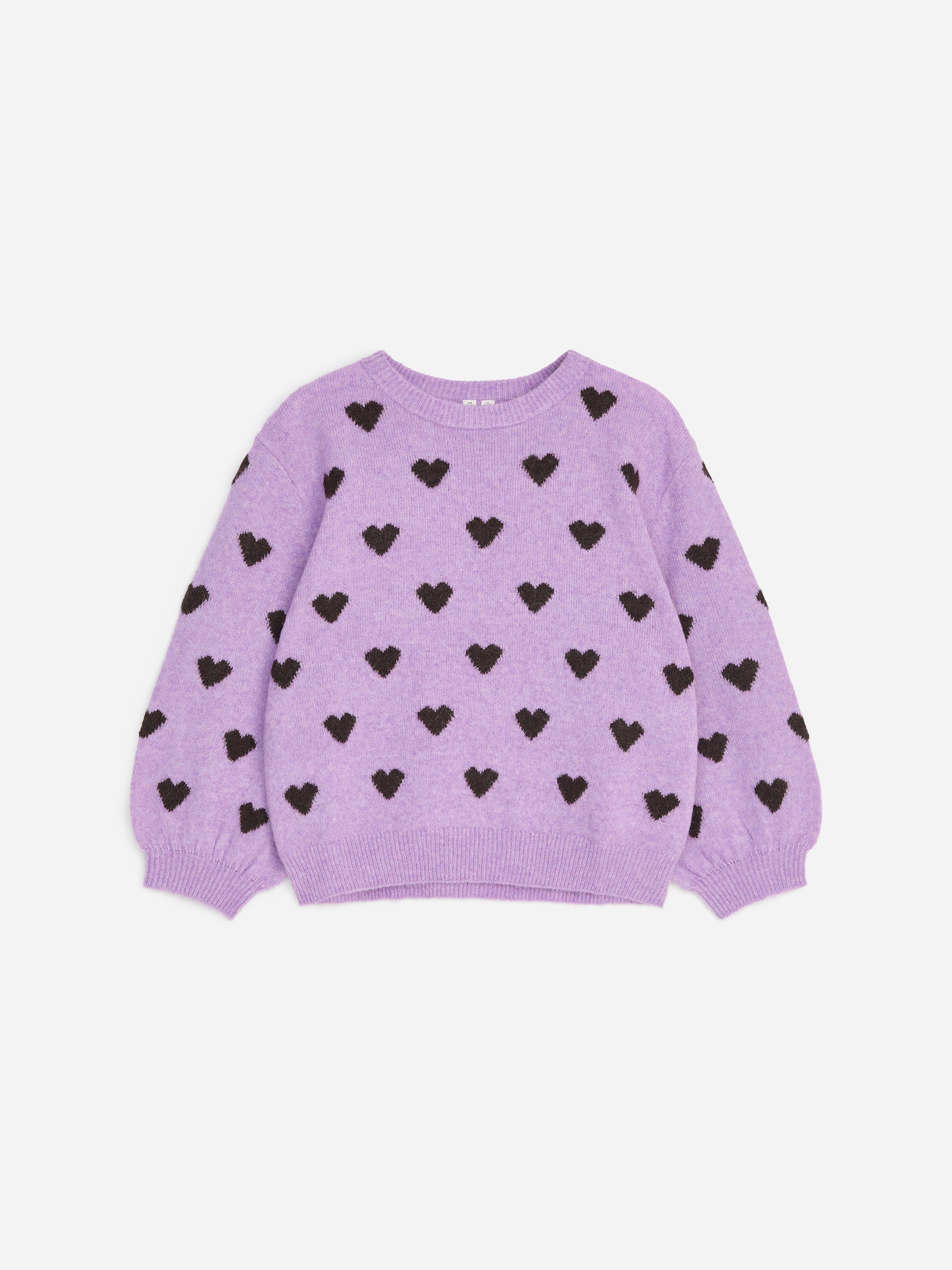 Intarsia Knit Jumper-Purple-20067