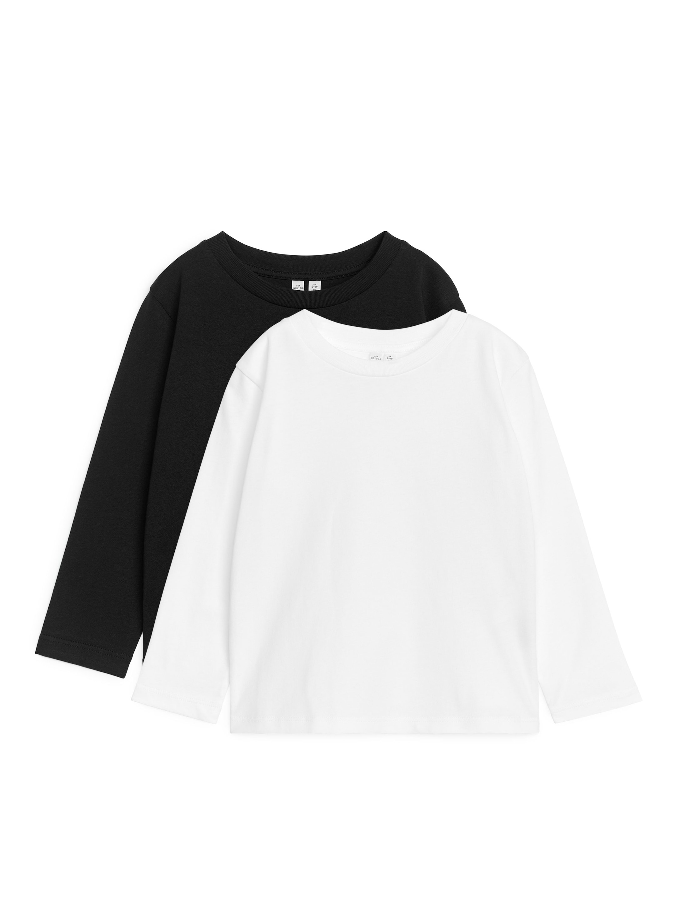 Grösseres Bild ansehen: Langärmeliges T-Shirt im 2er-Pack - Weiß/Schwarz - KINDER | H&M CH 1