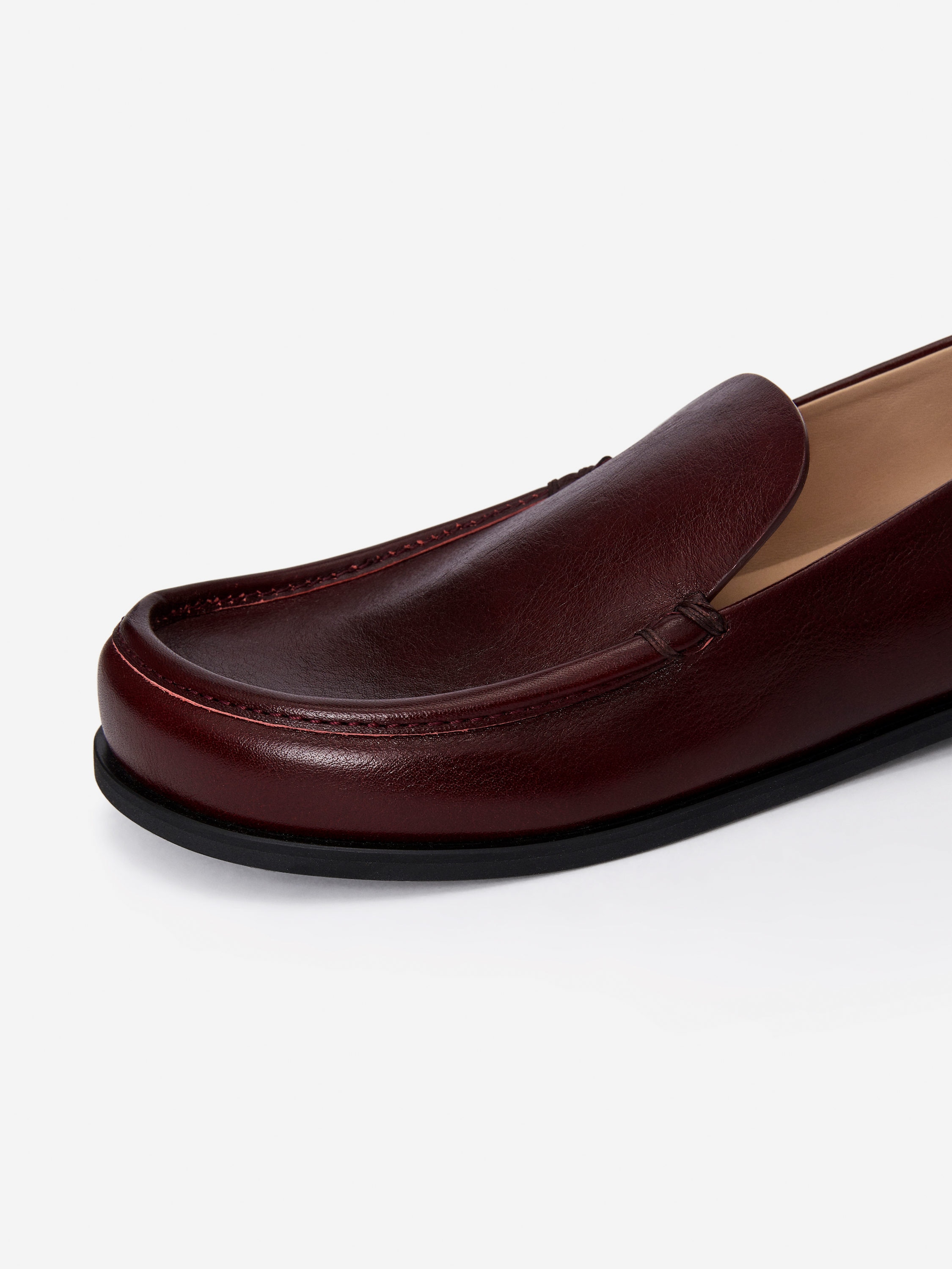 Leather Loafers - Dark Red - Women - StillMedia/DescriptiveDetail - 2