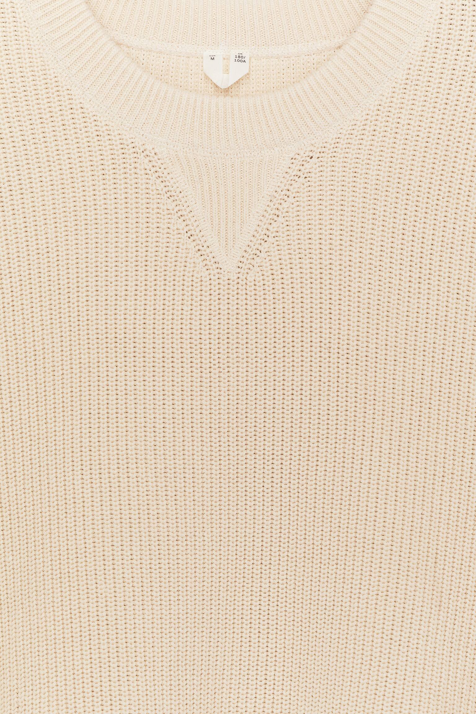 Jersey de lino y algodón - Blanco roto/Azul/Rojo - 4