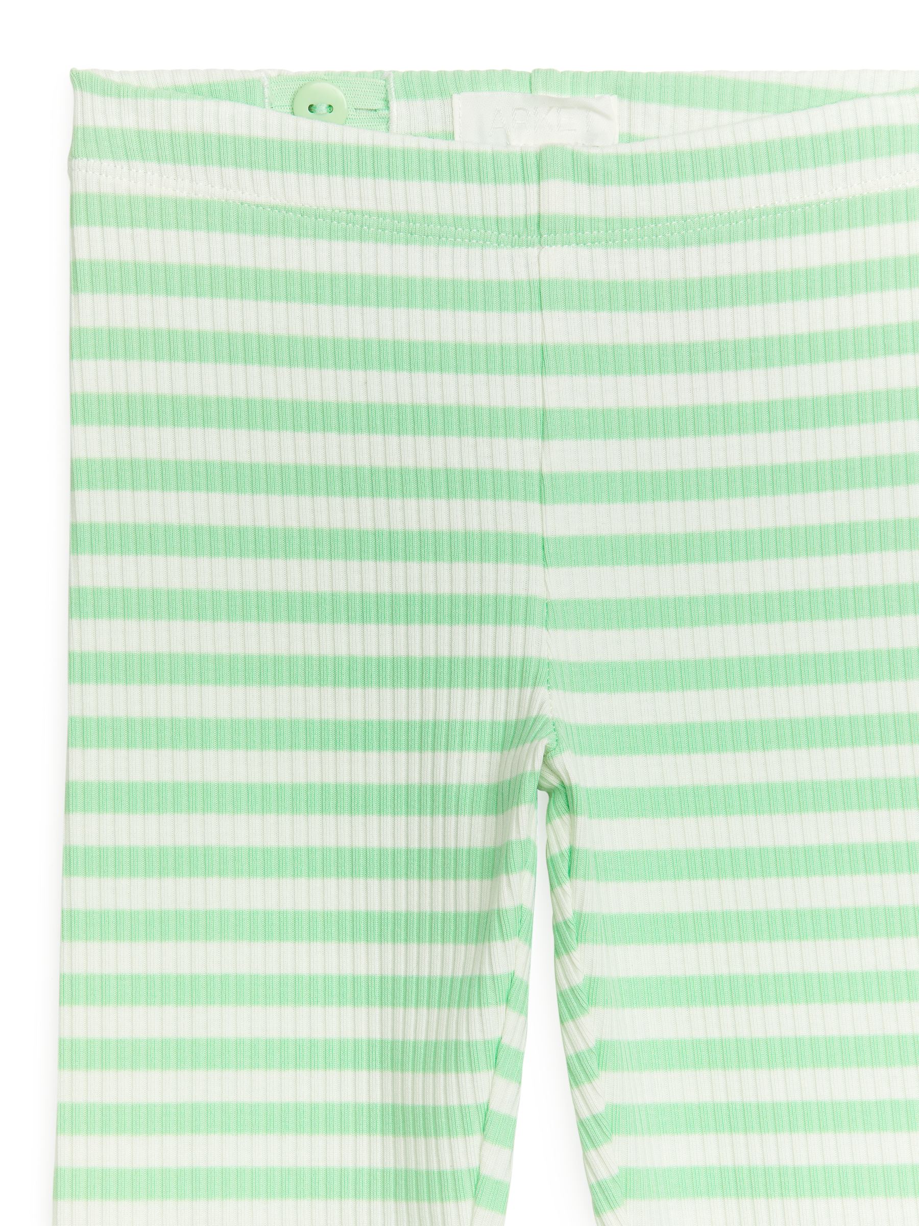 Gerippte Jersey-Leggings - Grün/Weiß - Regular Fit - Kinder - StillMedia/DescriptiveDetail - 1