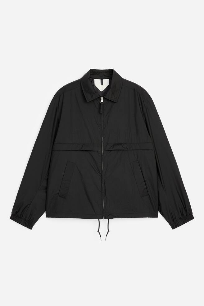 Corta-vento em nylon - Preto/Castanho toupeira - 1