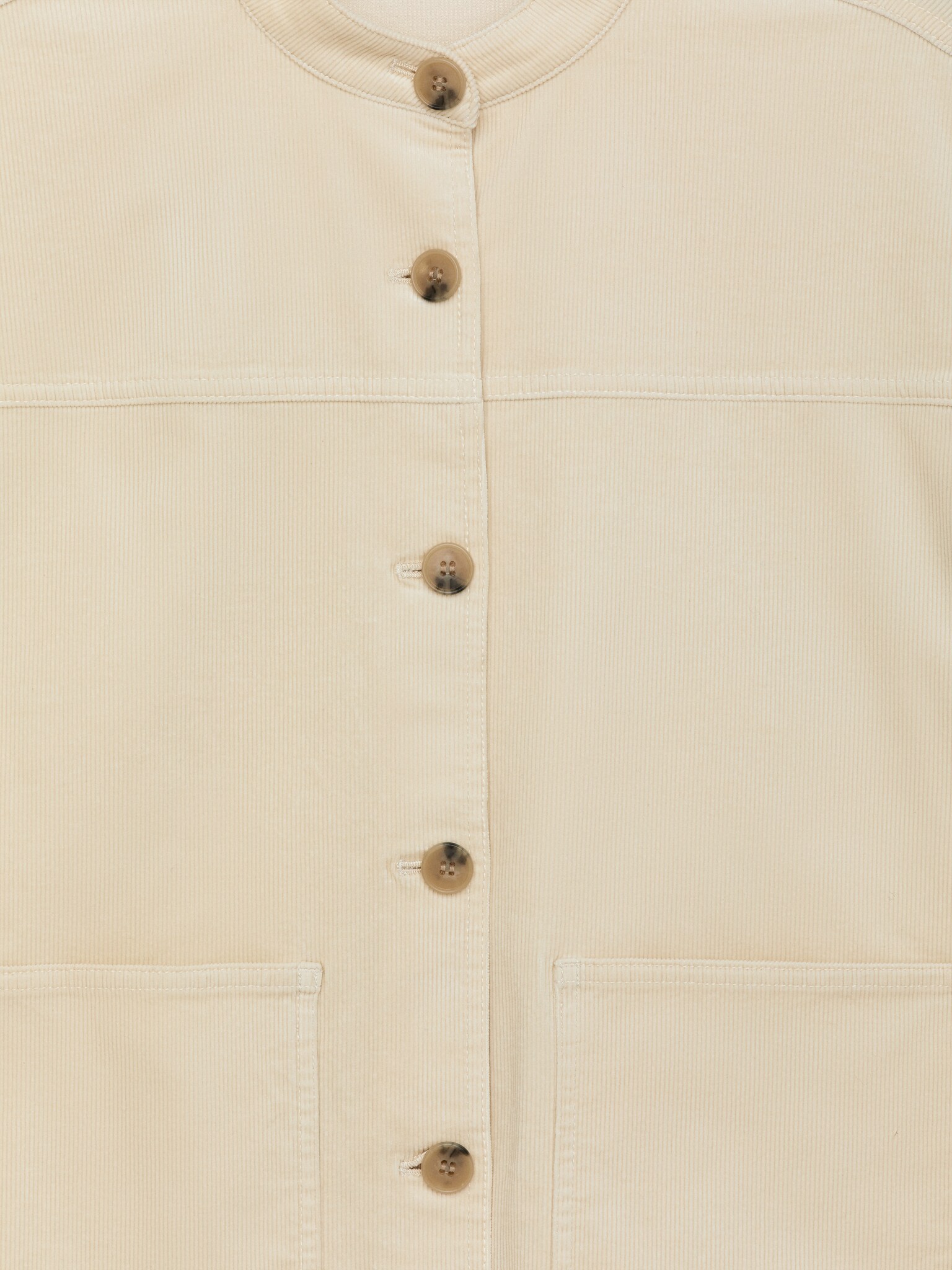 Corduroy Overshirt - Light Beige/Dark Blue - 5
