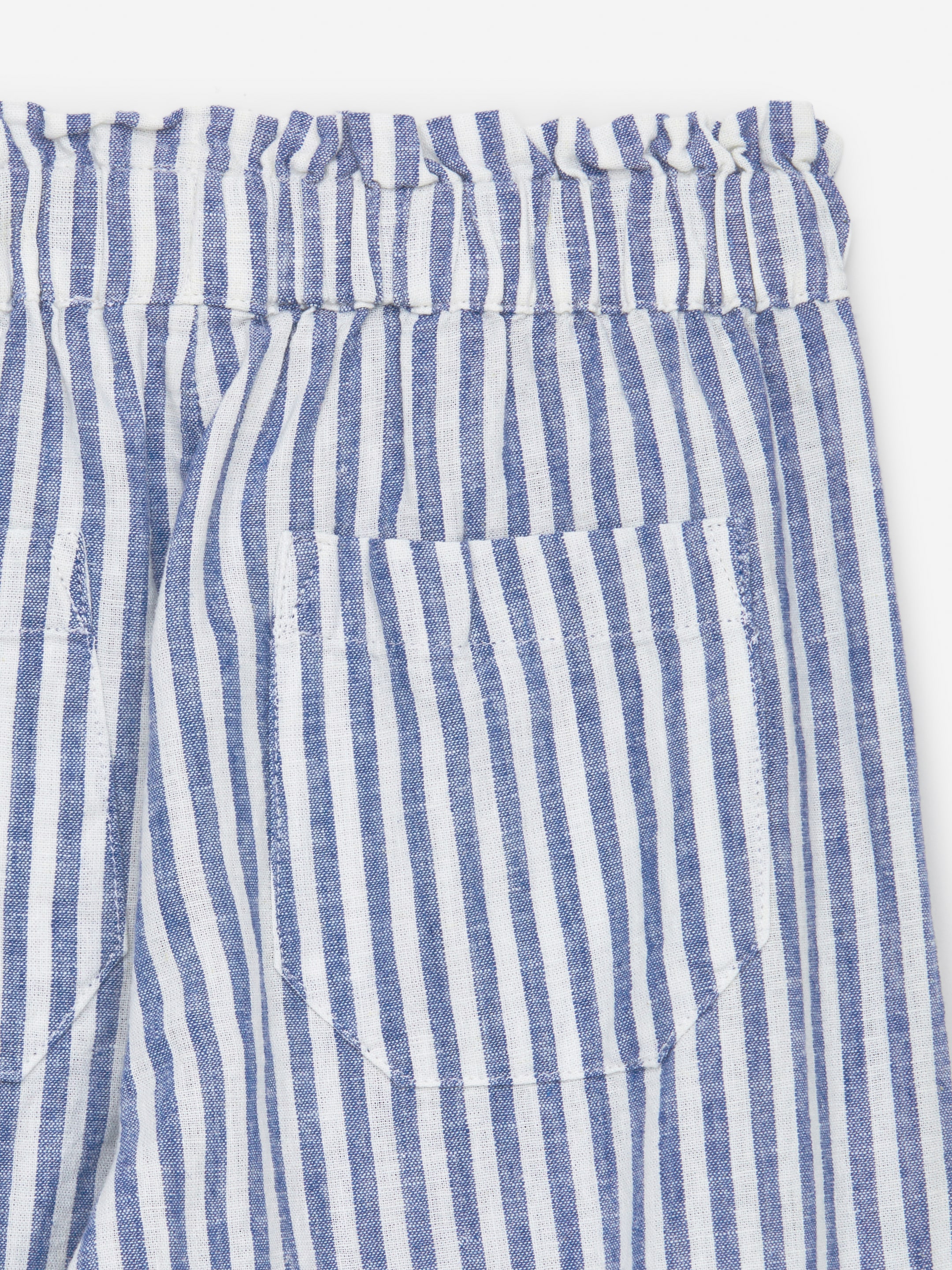 Visualizza immagine più grande: Pantaloni in lino dalla vestibilità rilassata - Blu/Bianco - BAMBINO | H&M IT 3
