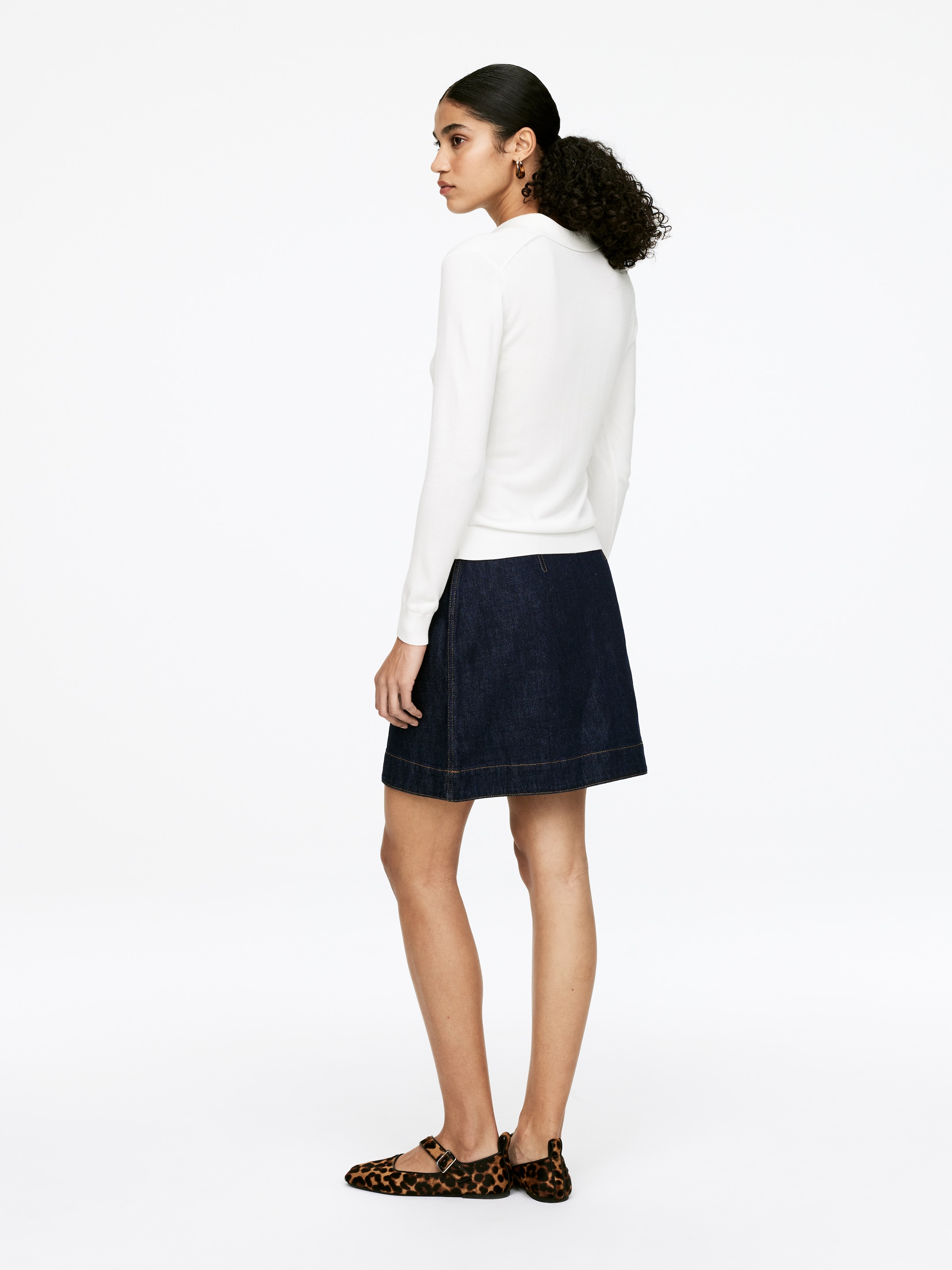 Visa större bild: Omlott denimkjol - Mörkblå - DAM | H&M SE 2