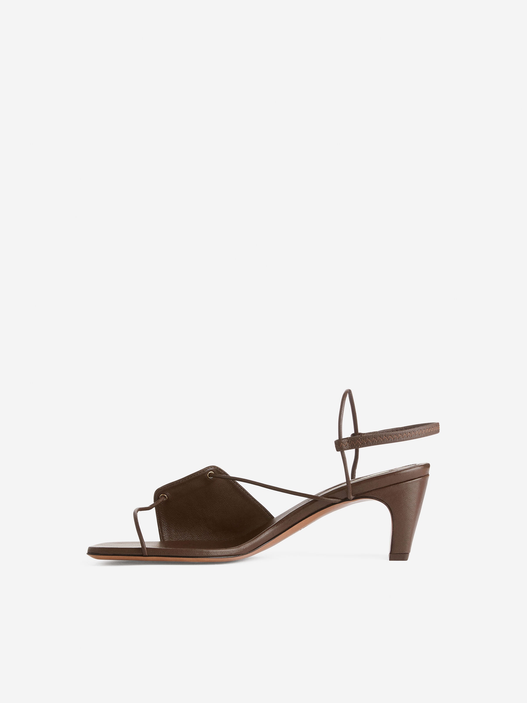 Sandalias de tiras de piel - Marrón oscuro - Women - StillMedia/DescriptiveStillLife - 5