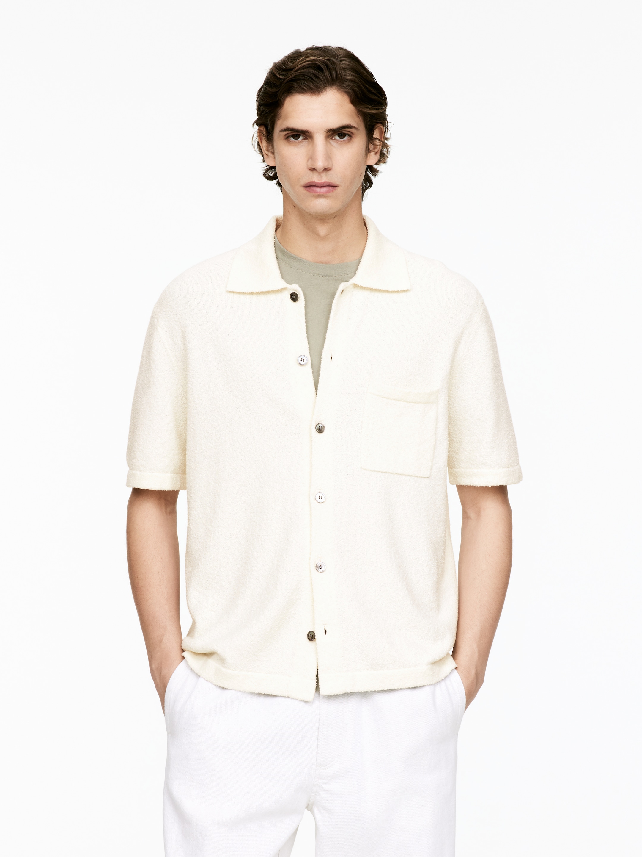 Zobrazit větší obrázek: Jemně pletené polotričko - Off White - MUŽI | H&M CZ 1