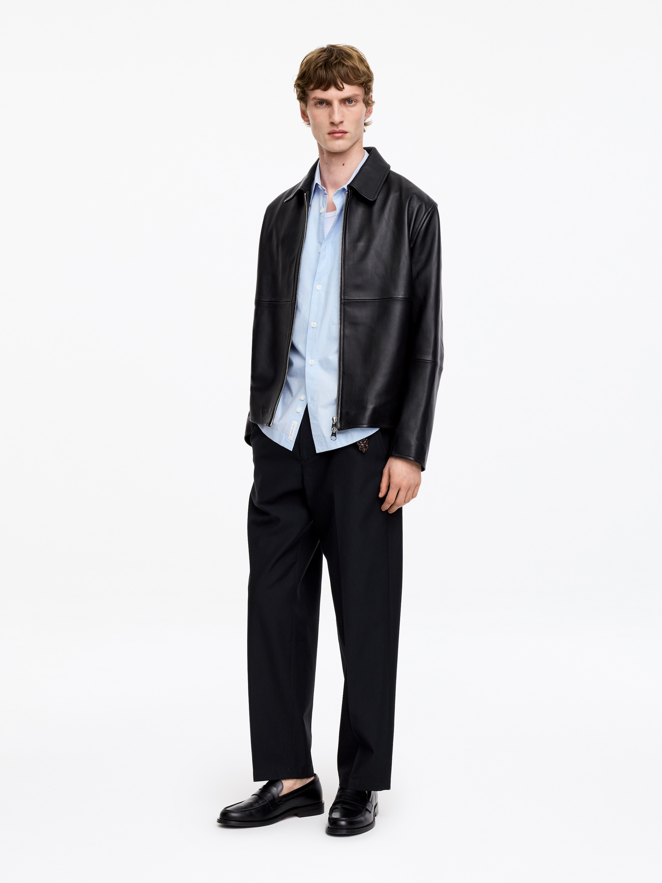 Short-Sleeve Poplin Shirt - Dusty Blue - Relaxed fit - Men - StillMedia/Lookbook - 5