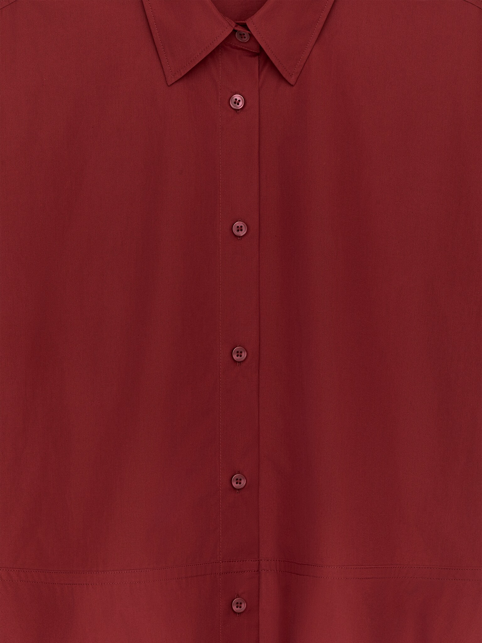 Chemisier péplum en coton - Rouge foncé - 6