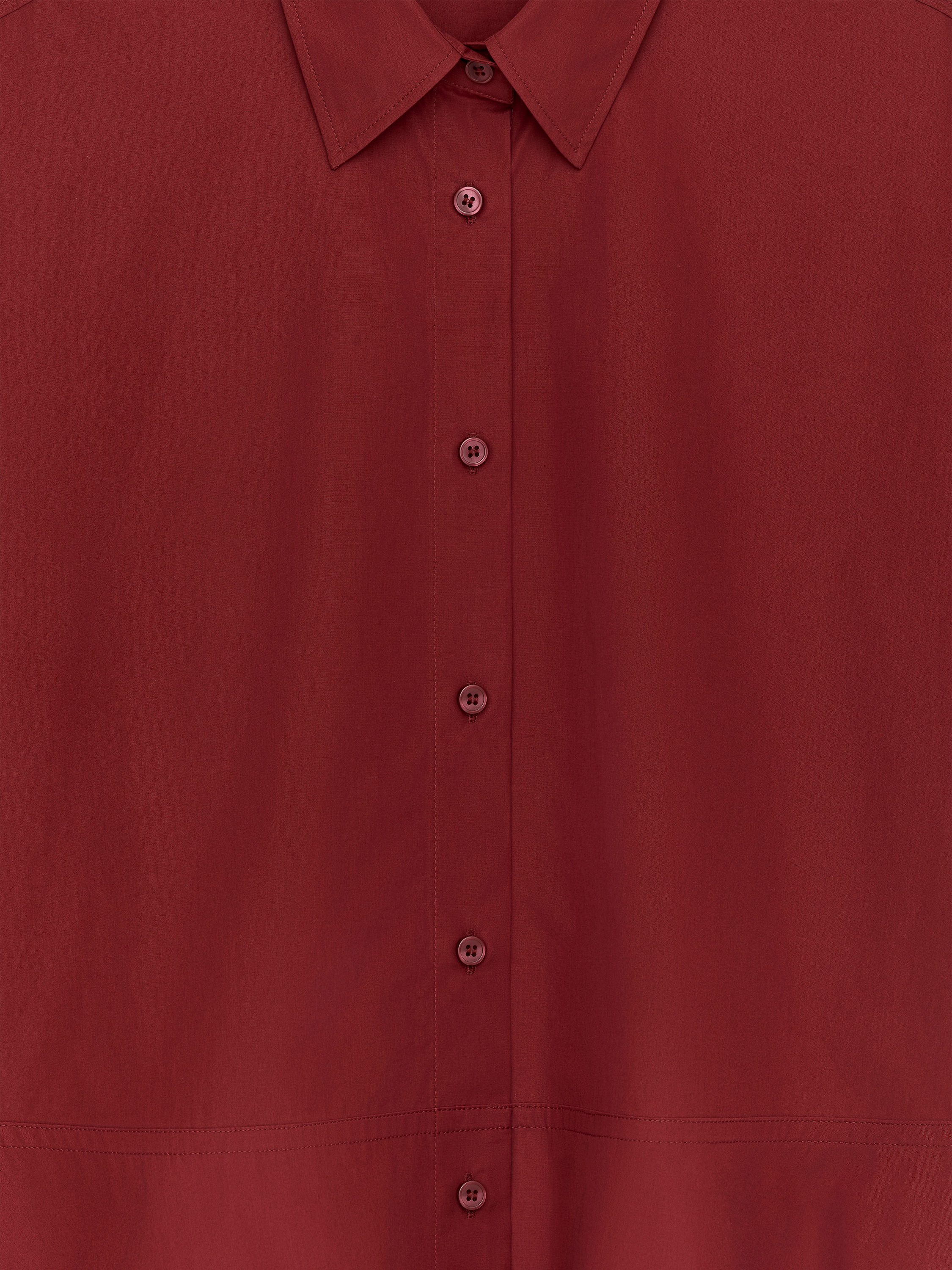 Cotton Peplum Blouse - Dark Red - Regular fit - Women - StillMedia/DescriptiveDetail - 1