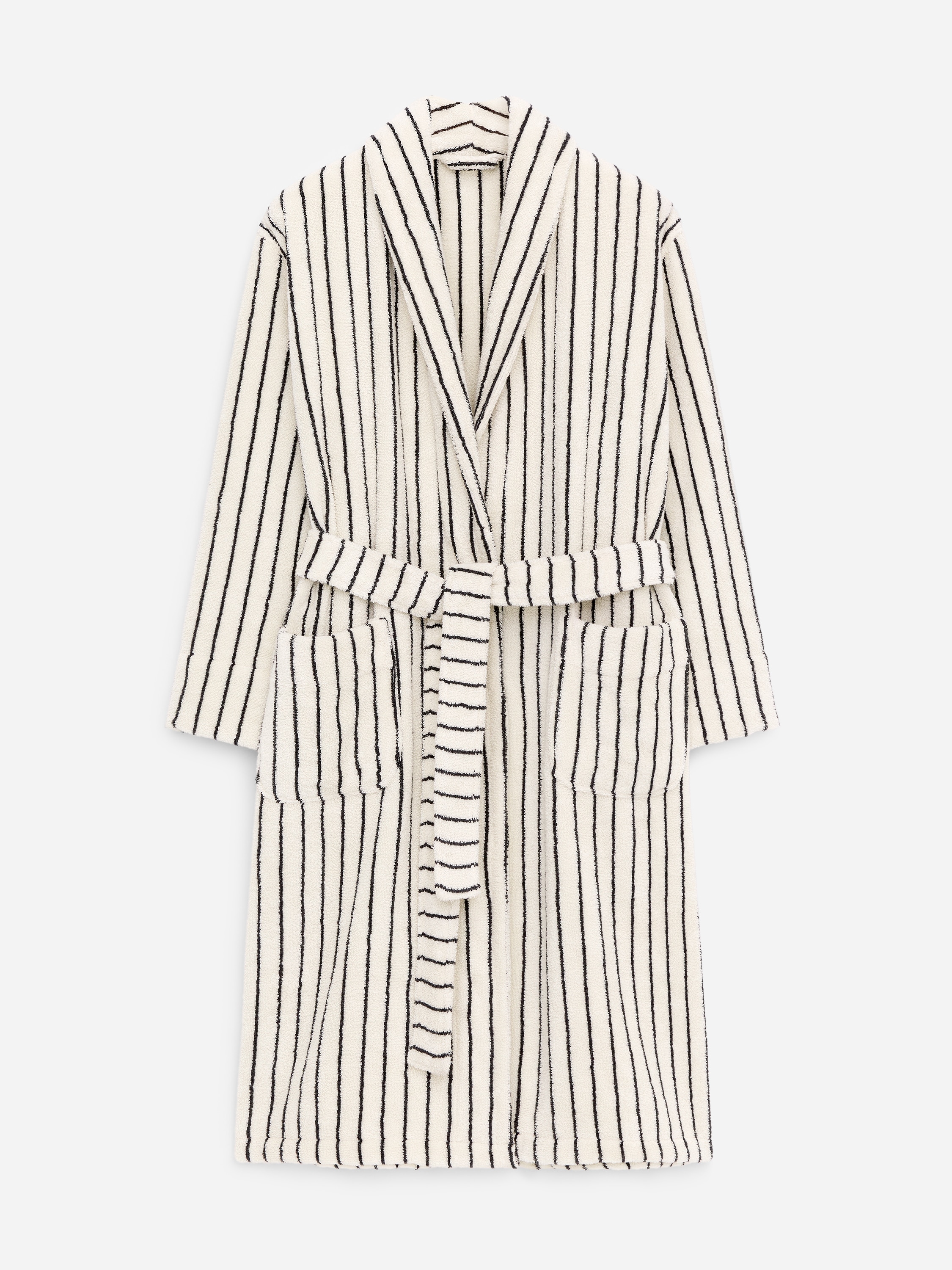 Unisex bomullsfrotté badekåpe - Offwhite/svart/Blå/Khakigrønn