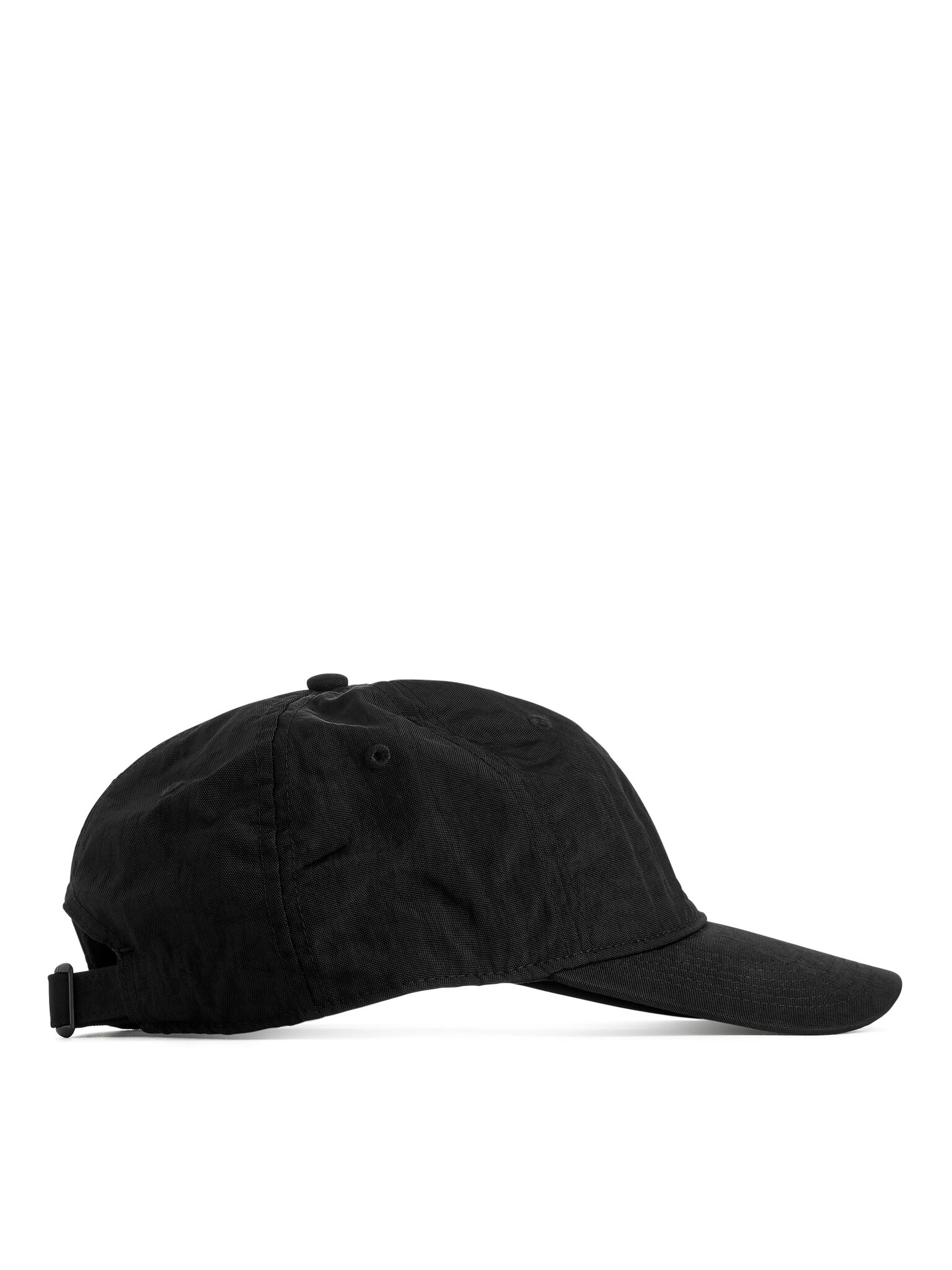 6-Panel Nylon Cap - Black