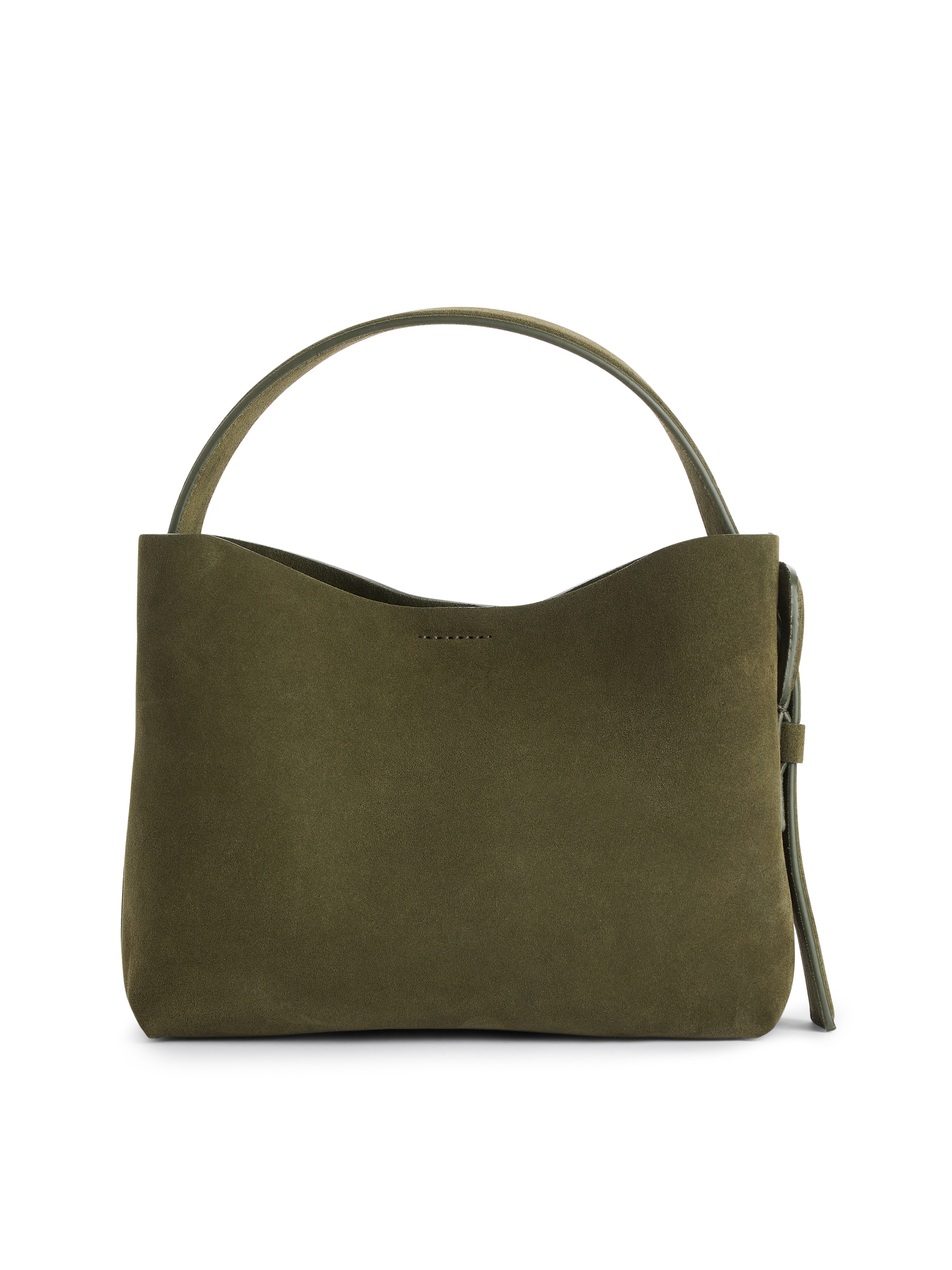 Suede Crossbody Bag - Khaki Green - Women - StillMedia/DescriptiveStillLife - 4