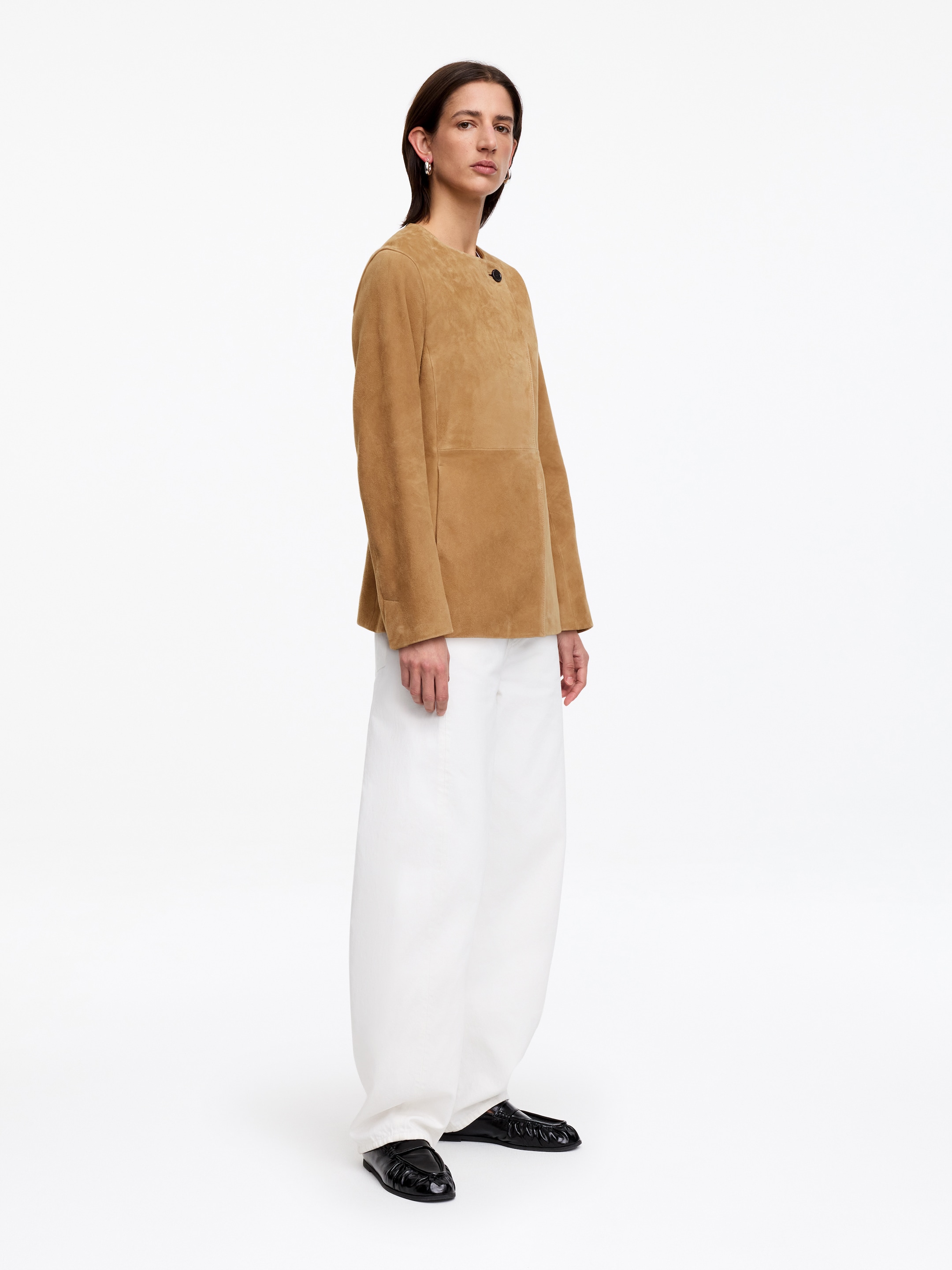 Giacca in pelle scamosciata - Beige - Regular fit - Women - StillMedia/Lookbook - 10