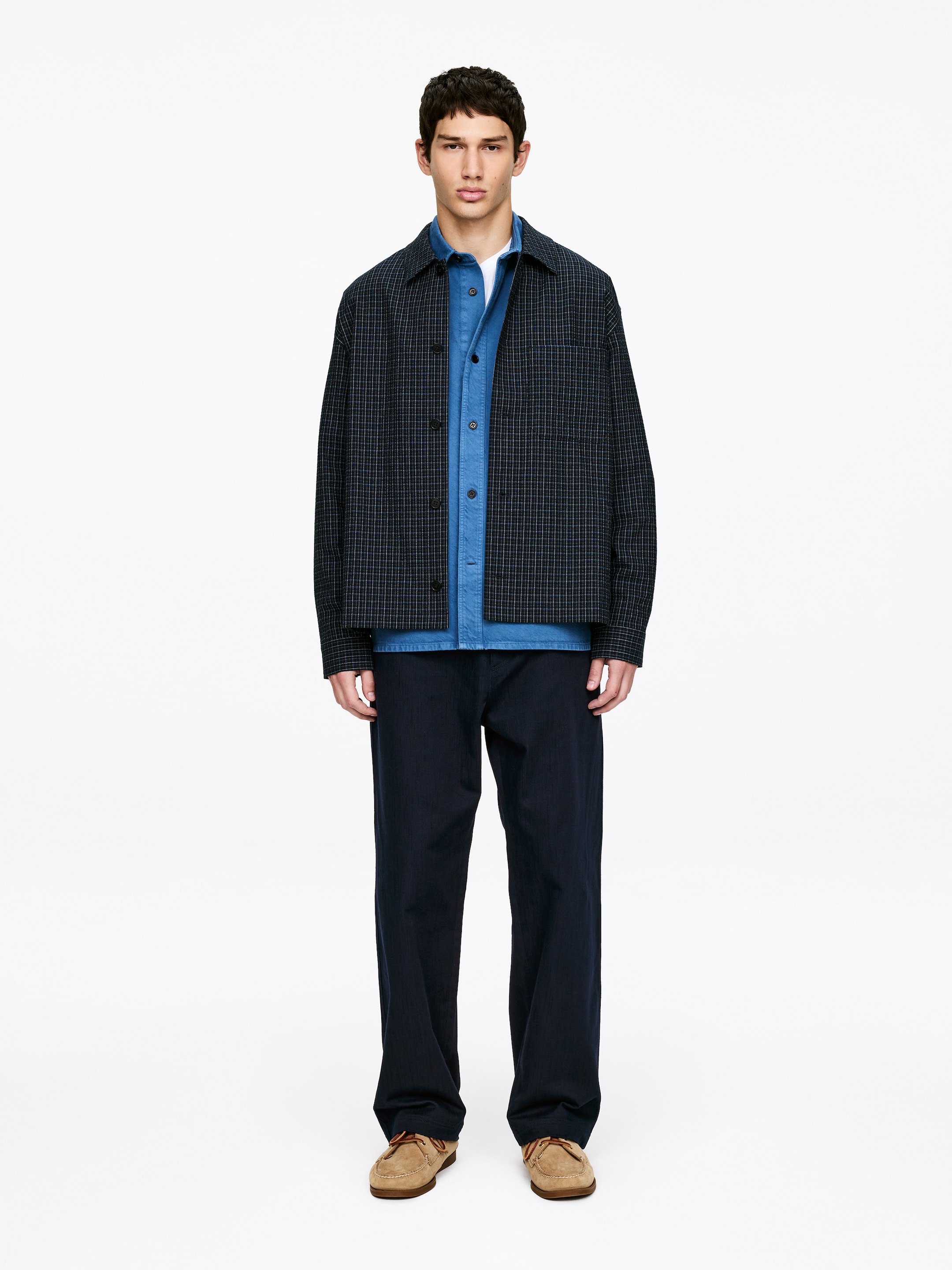 Lockere Hose aus Baumwolltwill - Dunkelblau - Relaxed Fit - Women - StillMedia/Lookbook - 5
