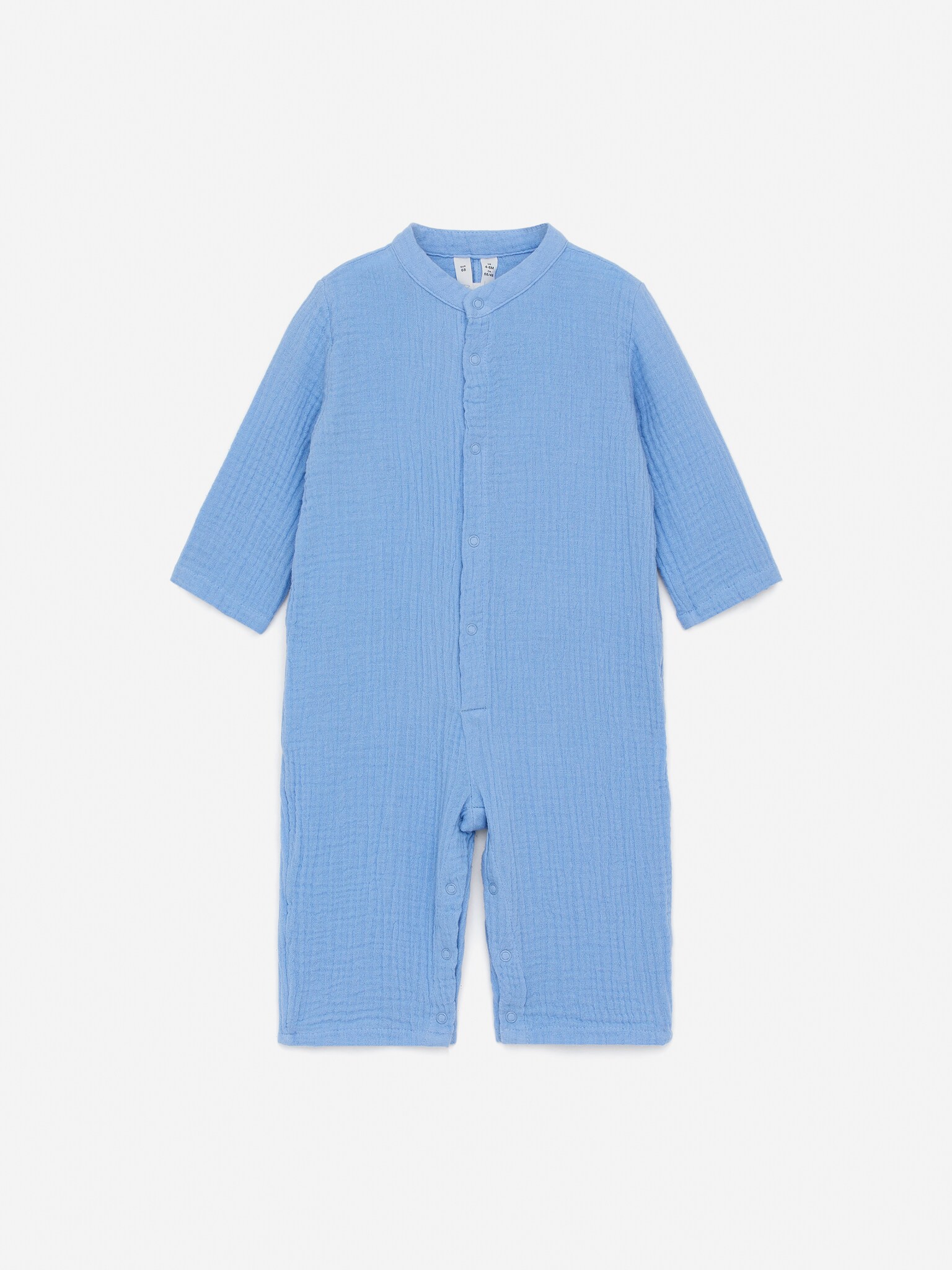 Strampler aus Baumwollmusselin - Blau