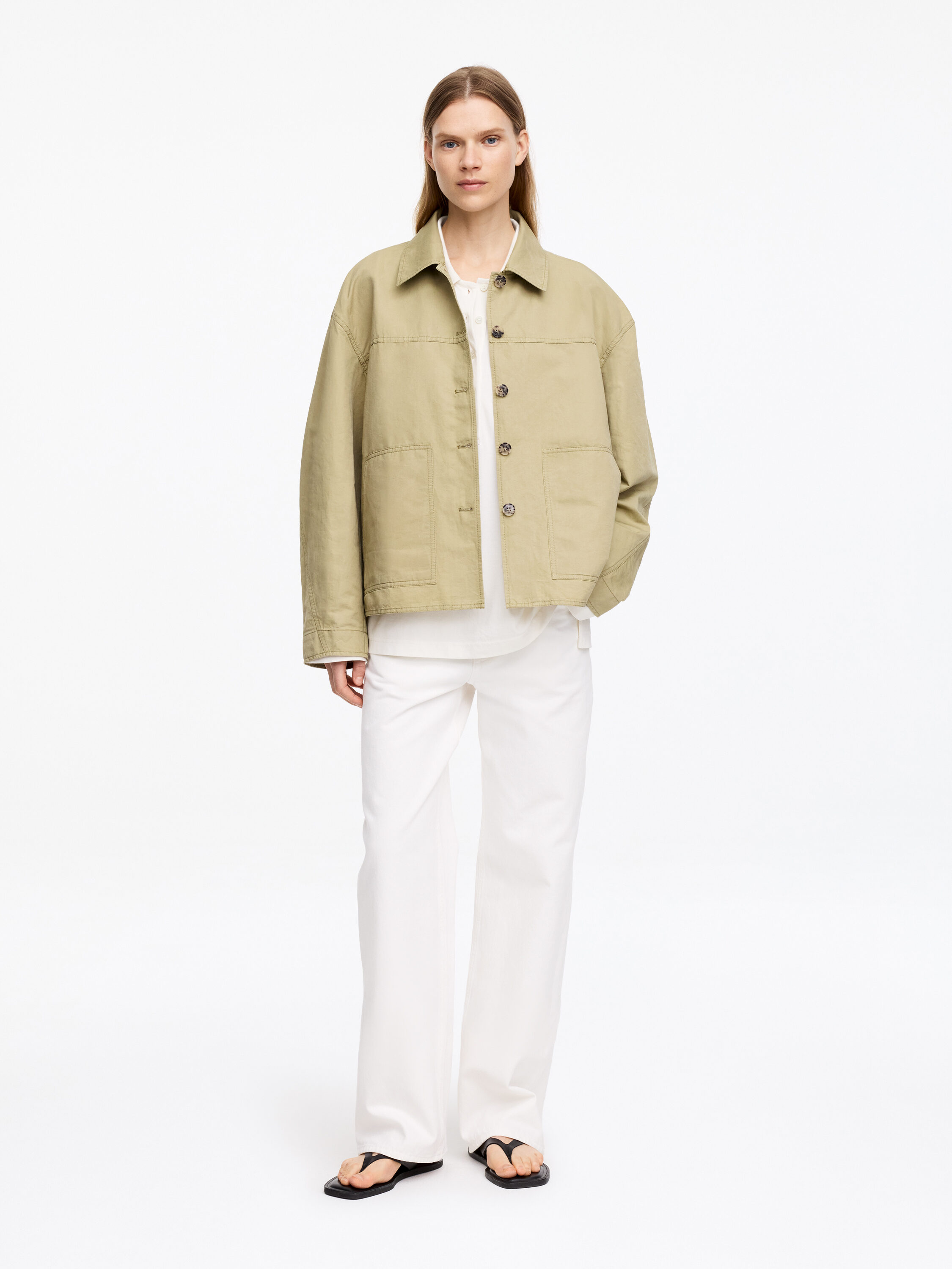 Linen-Cotton Overshirt