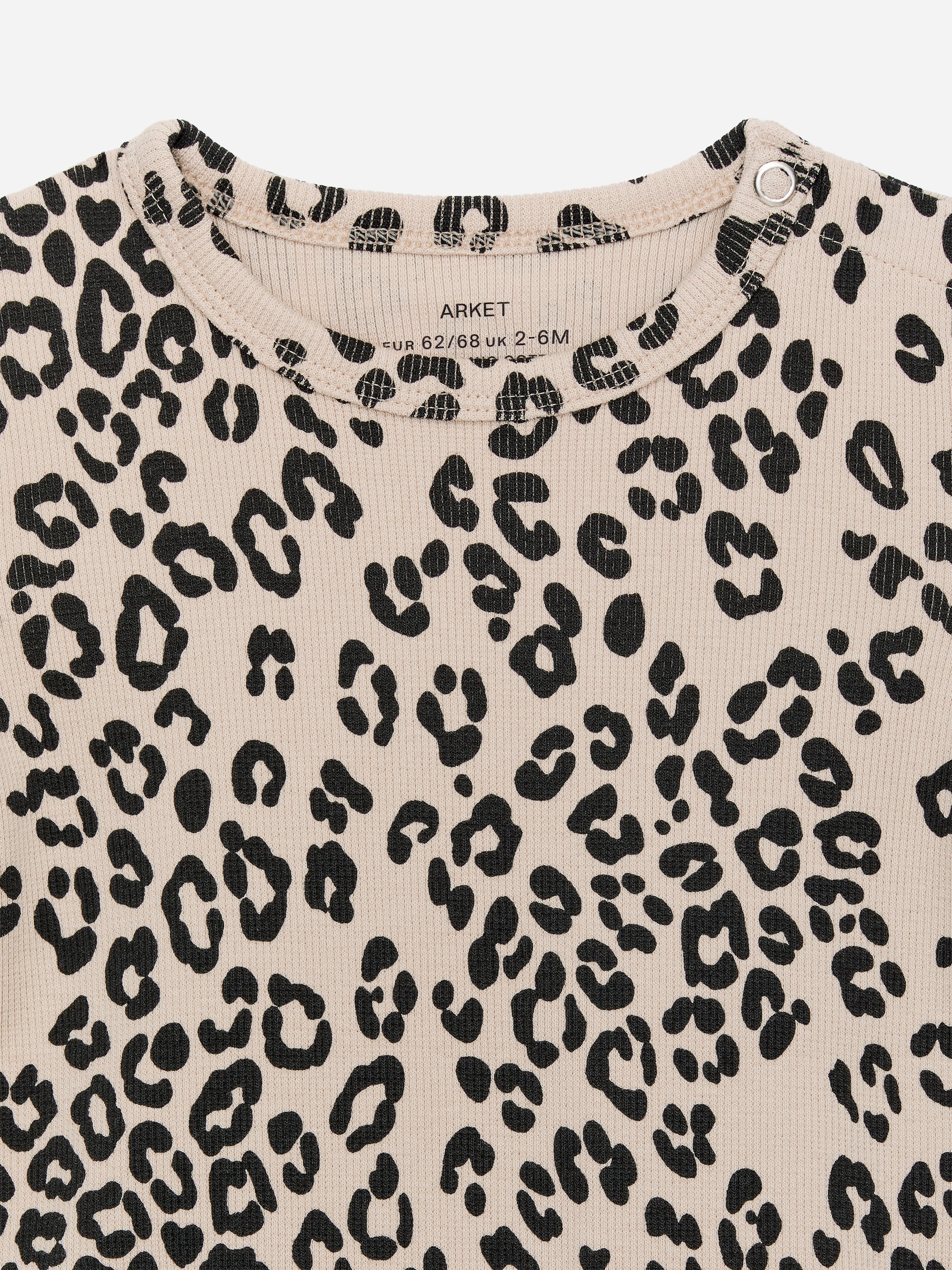 Ingrandisci l'immagine: Ribbed Long-Sleeve Bodysuit - Beige/Black - BAMBINO | H&M CH 2