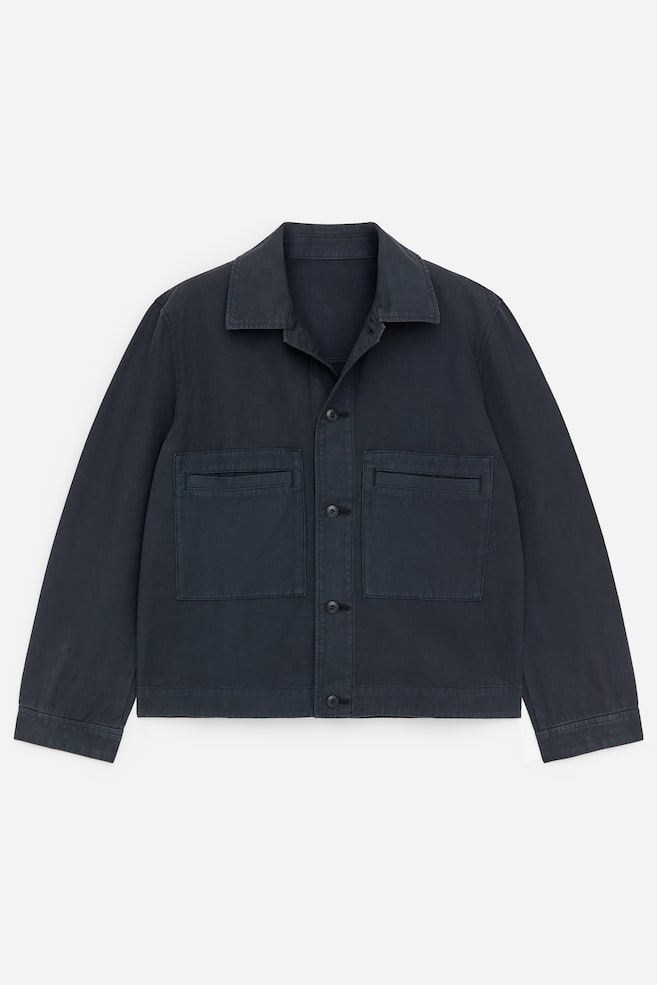 Workwear Cotton Jacket - Dark Blue - 1