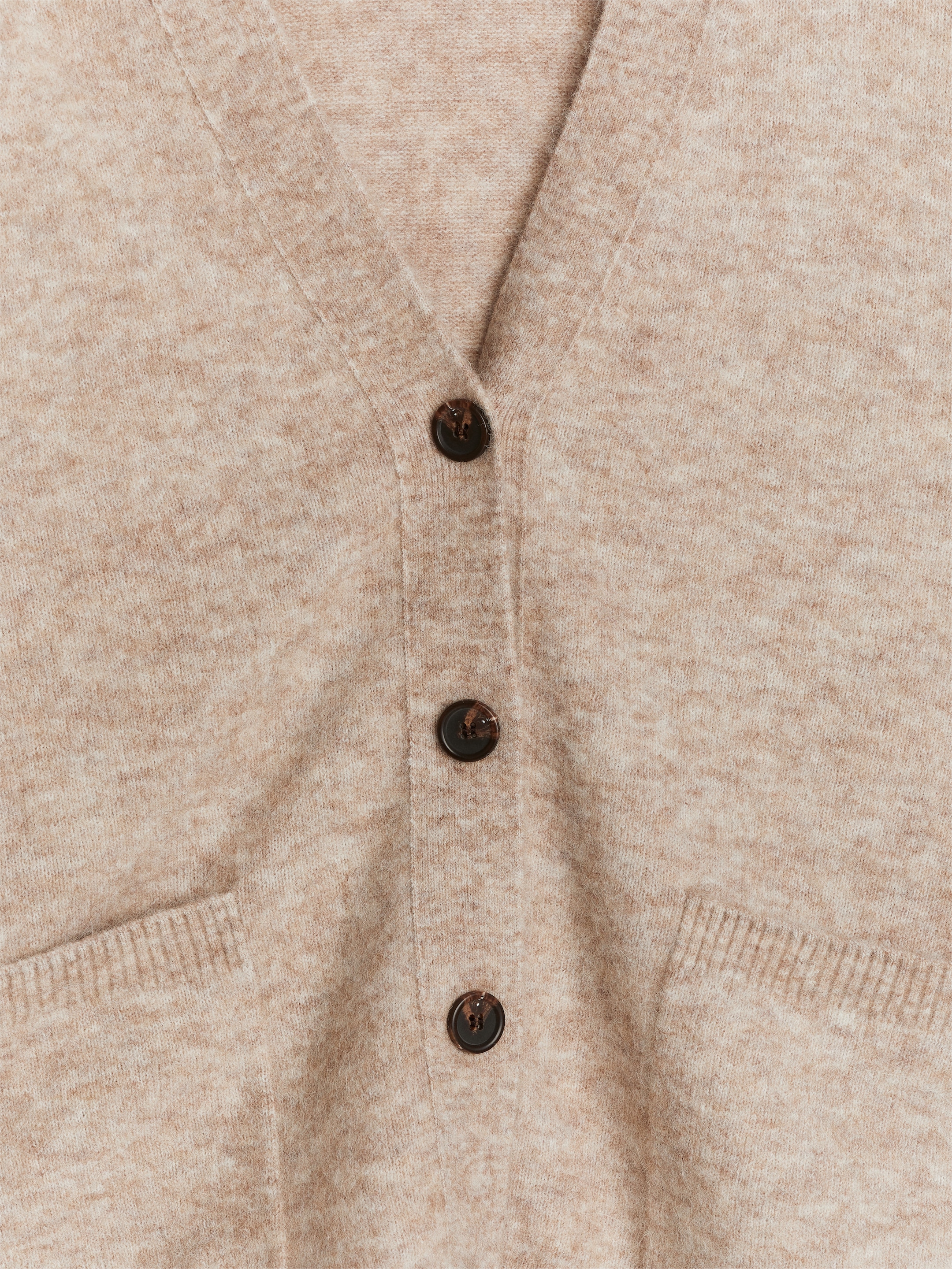 Strickjacke aus Wolle und Alpakawolle - Hafer, meliert - Relaxed Fit - Damen - StillMedia/DescriptiveDetail - 2