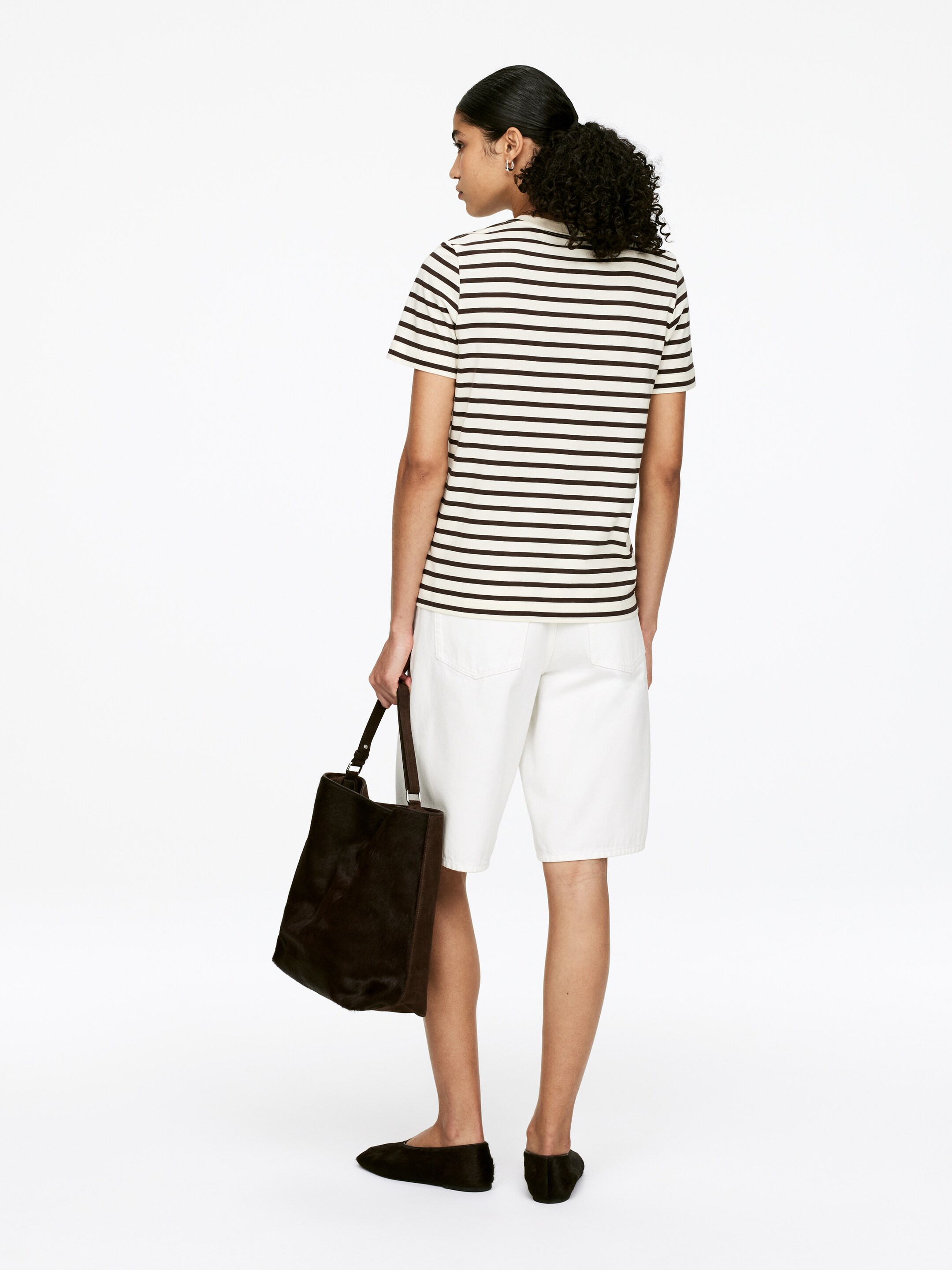 Agrandir l'image: T-shirt signature LILY - Marron/Écru - FEMME | H&M BE 3