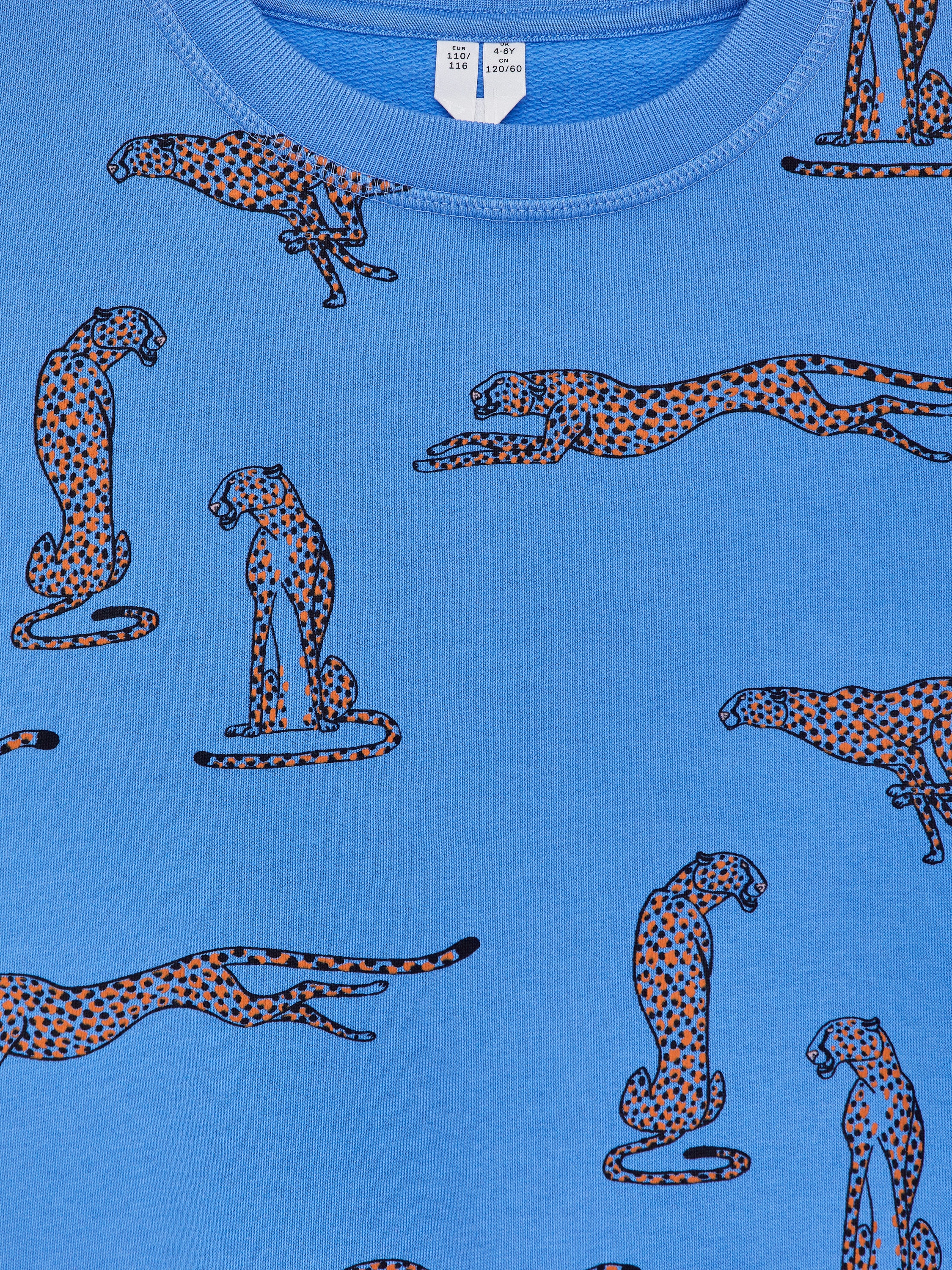 Relaxed Sweatshirt - Blue/Cheetah - Relaxed fit - Children - StillMedia/DescriptiveDetail - 2