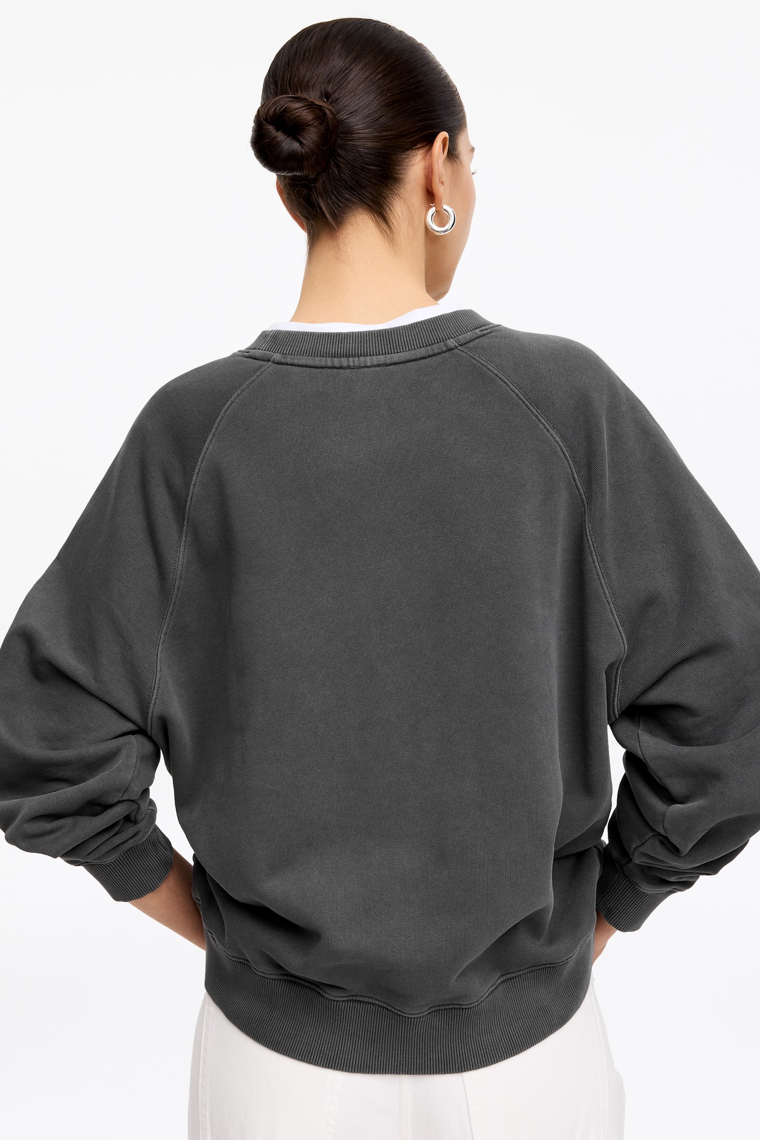 French Terry Sweatshirt - Svart/Blå/Brun/Mörkbrun/Rosa/Gråmelerad - 5