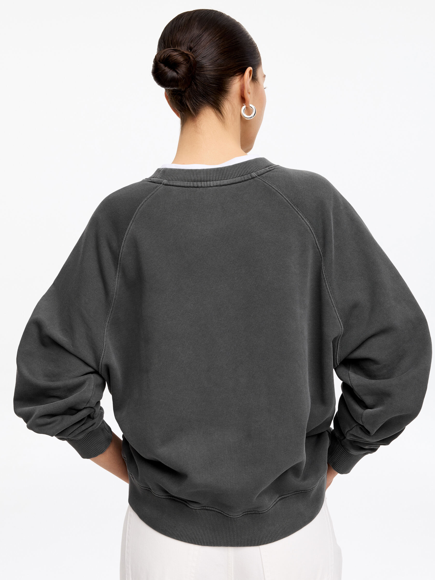 Bluza z tkaniny frotte - Czarny - Fason normalny - Women - StillMedia/Lookbook - 4