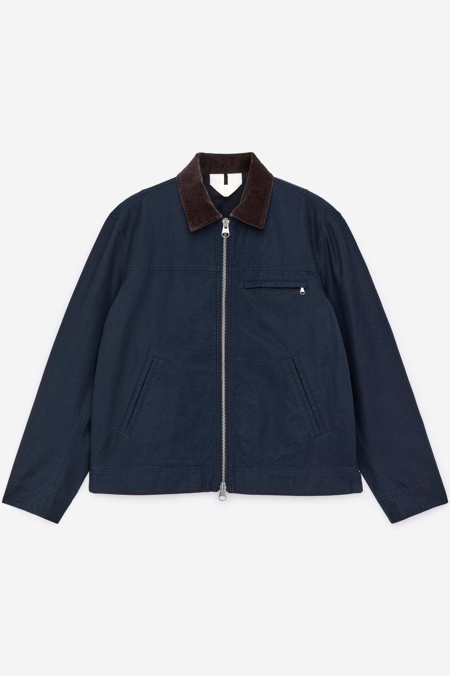 Veste en toile de coton - Bleu foncé/Noir - 2