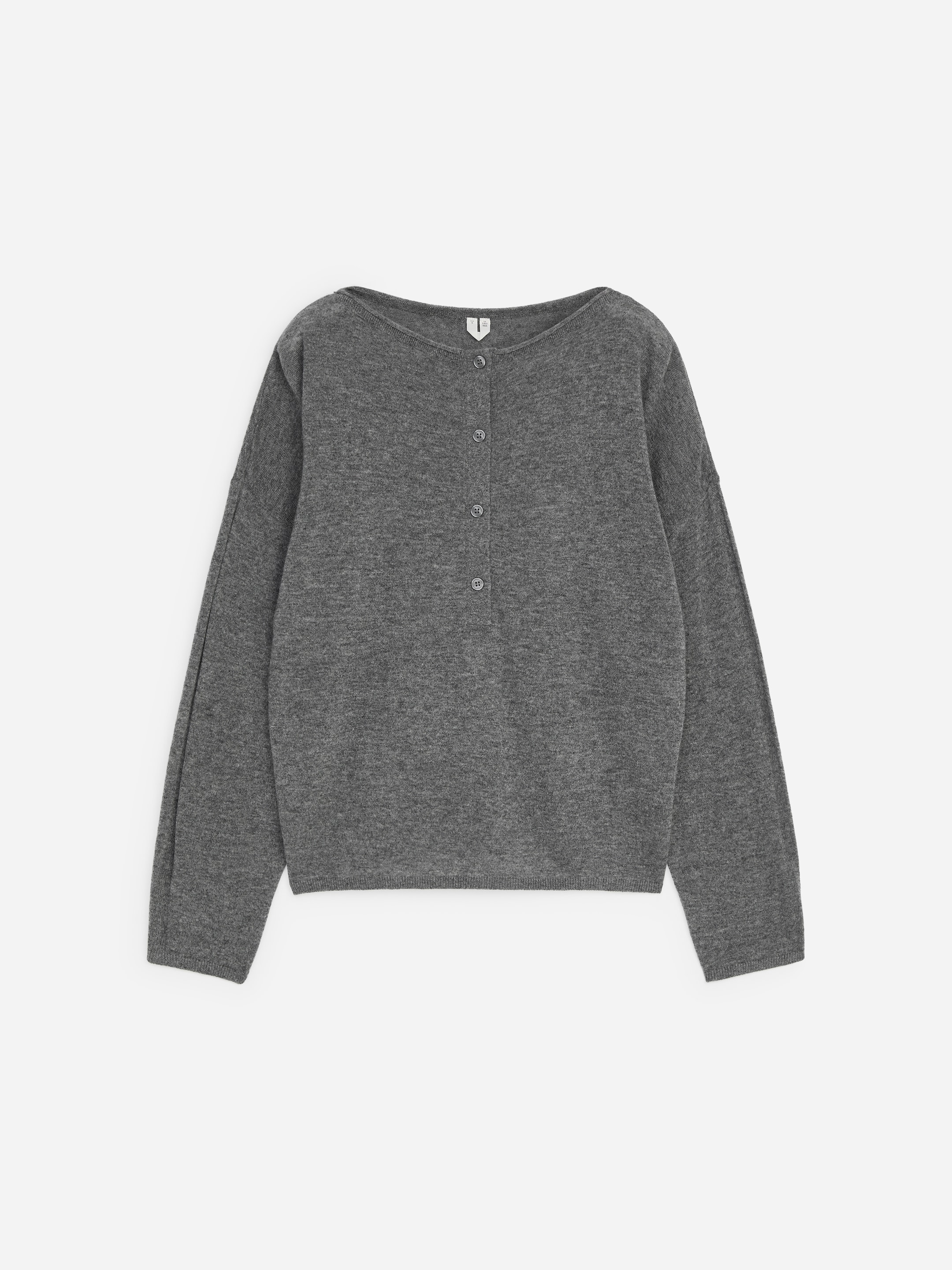 Pure Cashmere Boat-Neck Jumper - Grey - Loose fit - women - StillMedia/DescriptiveStillLife - 1