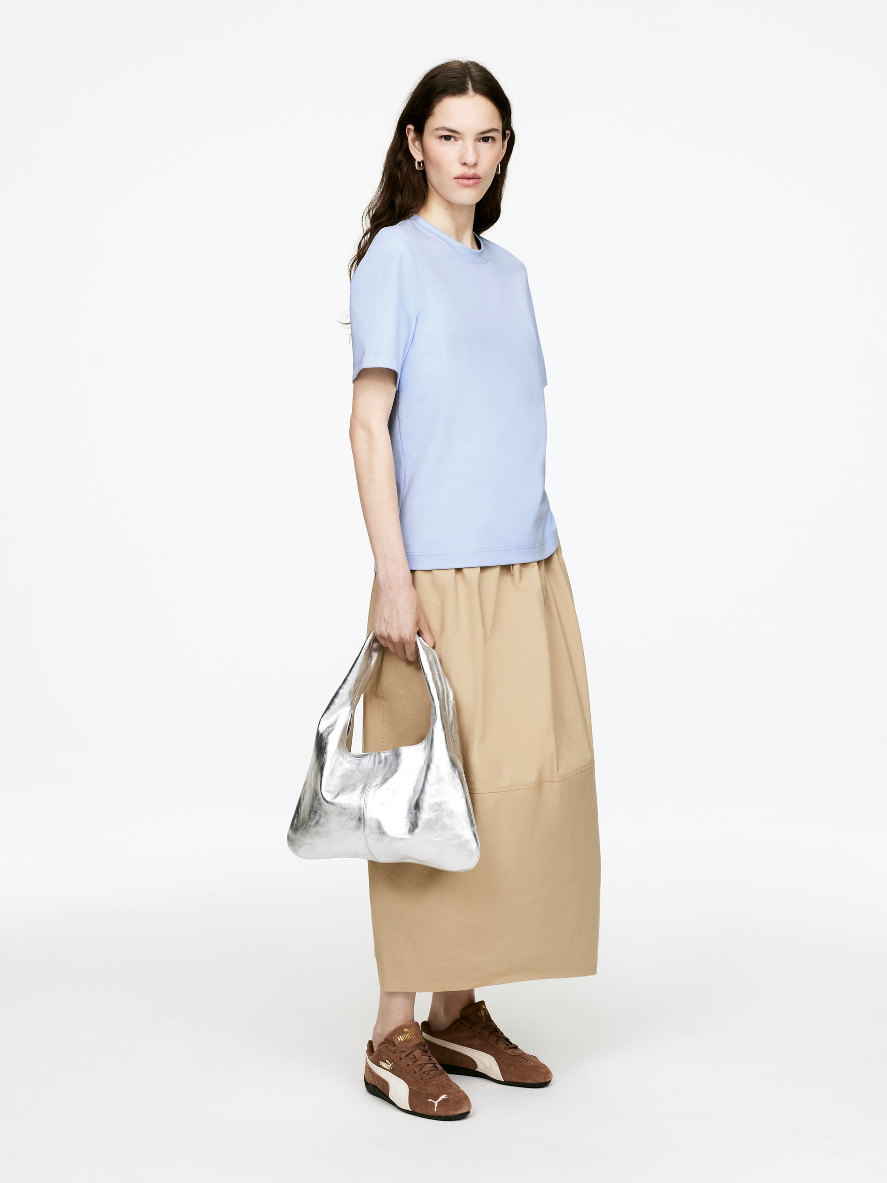 PEARL Heavyweight T-Shirt - Light Blue - Regular fit - Women - StillMedia/Lookbook - 4