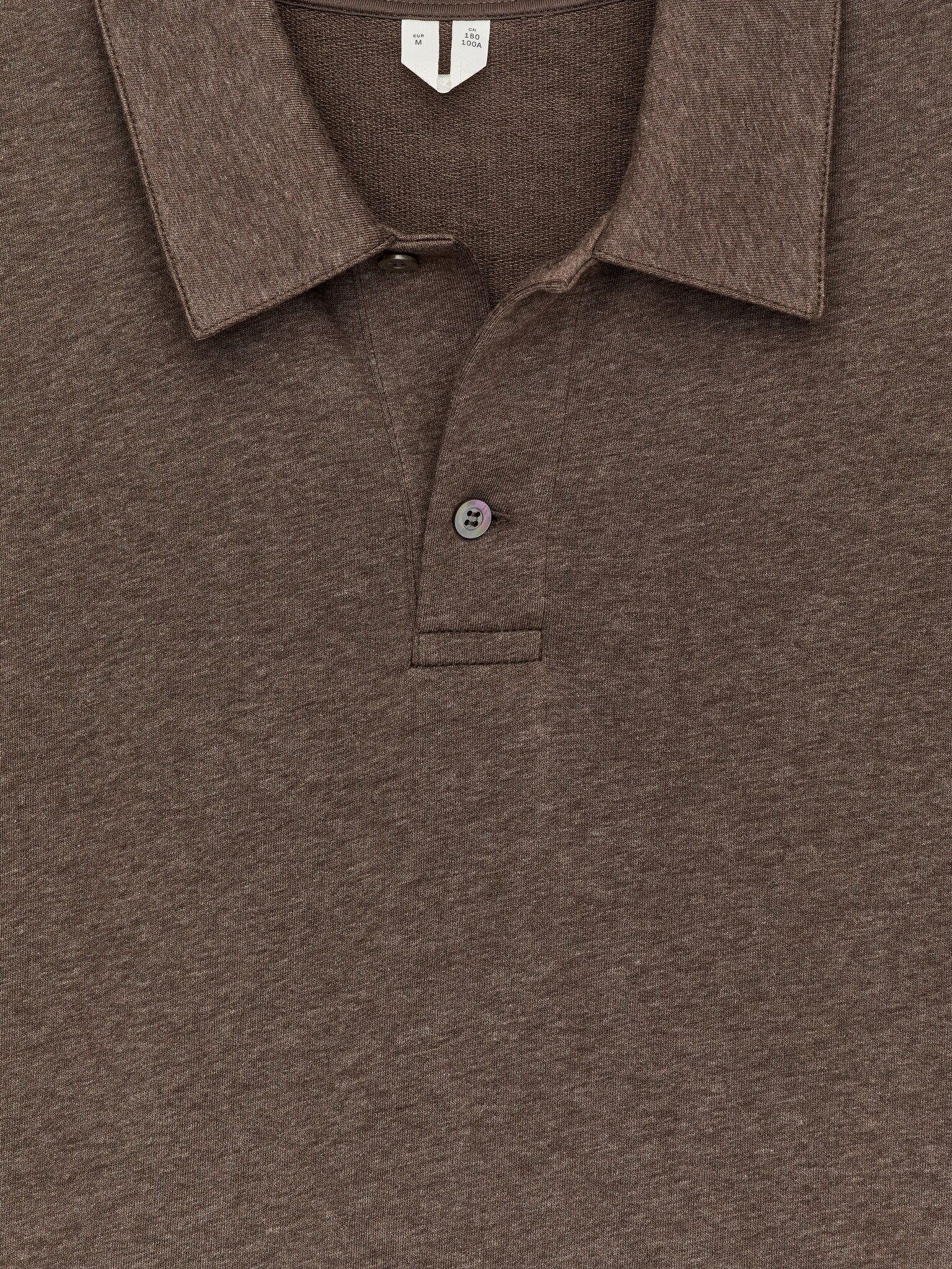 Pull polo en coton et lyocell - Taupe - 3